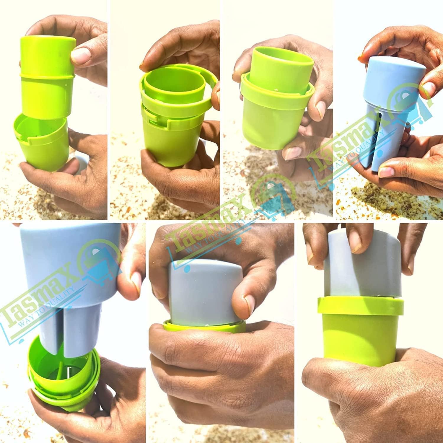 3-in-1 Multi-Function Dry Fruit Cutter & Grinder - Almond, Cashew, Chocolate & Butter Slicer with Interchangeable Blades (Pack of 1) - Perfect for Baking, Cooking & Healthy Snack Preparation