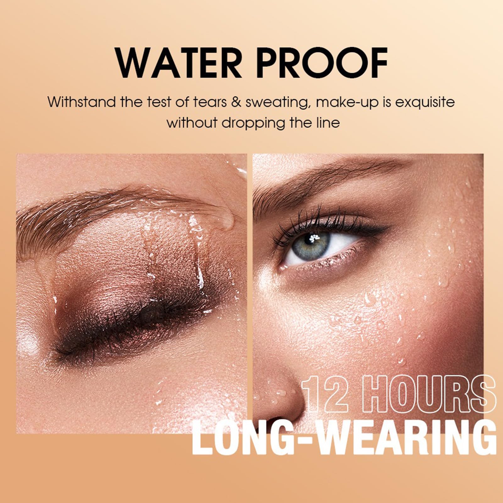 Long Lasting Glitter Matte Eyeshadow Stick - Smoky Nude Eye Makeup Quick-Drying & Smooth (Shade 13#) for Party, Date Night & Professional Makeup Looks