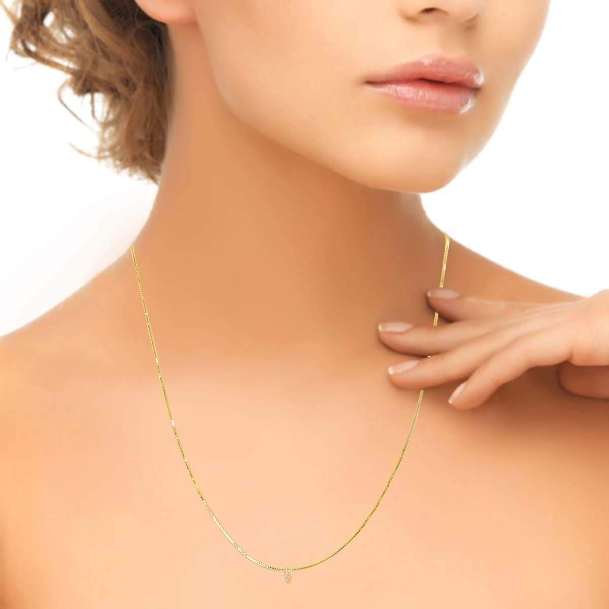 MauliJewels 10K Rose Gold & White/Yellow Gold Diamond Swirl Pendant Necklace for Women - 18