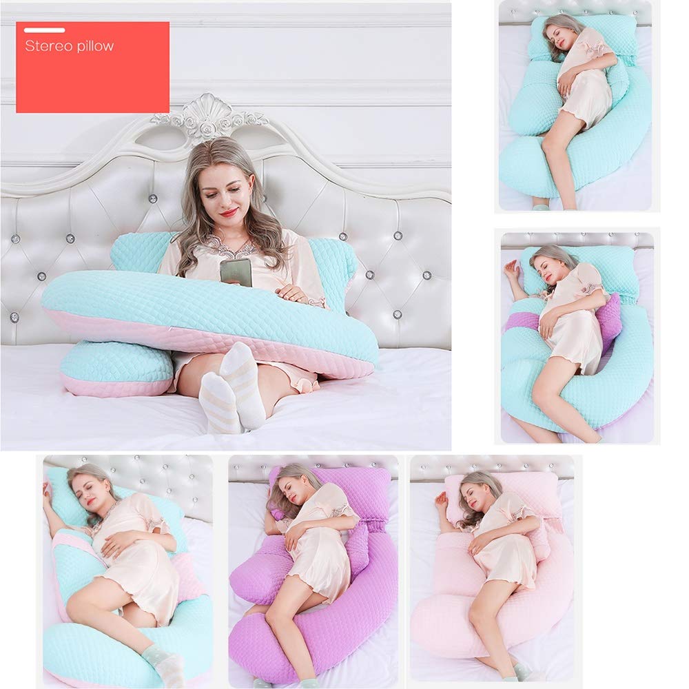 **Pregnancy Body Pillow with Adjustable Belt - Maternity Support for Back, Hips, Legs & Belly - Detachable & Washable Cotton Cover - Ideal for Sleeping, Nursing & Comfort During Pregnancy**