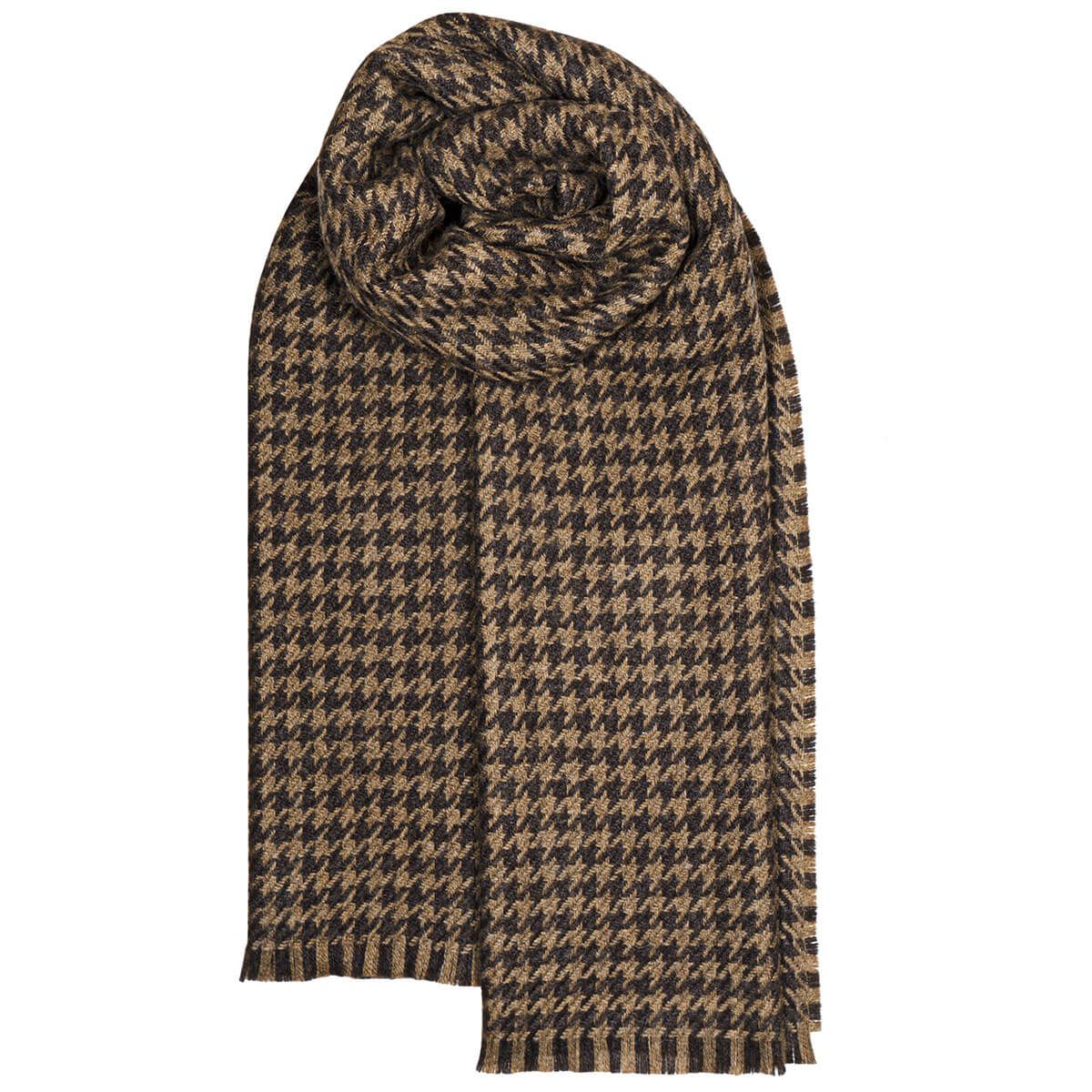 Fearne British Wool Corrie Taupe Stole - Premium Soft Winter Shawl Wrap for Women, Elegant Cashmere-Like Scarf for Office, Party & Outdoor Activities