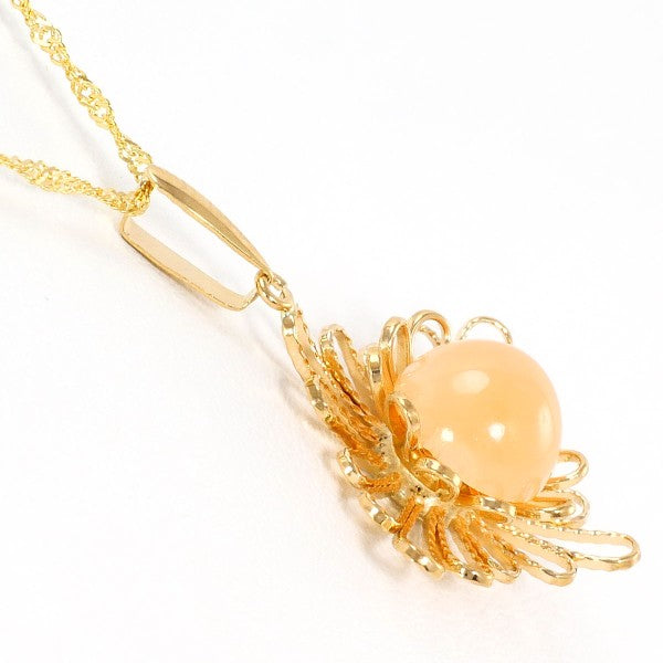 18K Yellow Gold Coral Necklace for Women - Elegant Handmade Jewelry Gift for Birthday, Anniversary & Valentine's Day - Perfect for Beach Weddings & Summer Parties