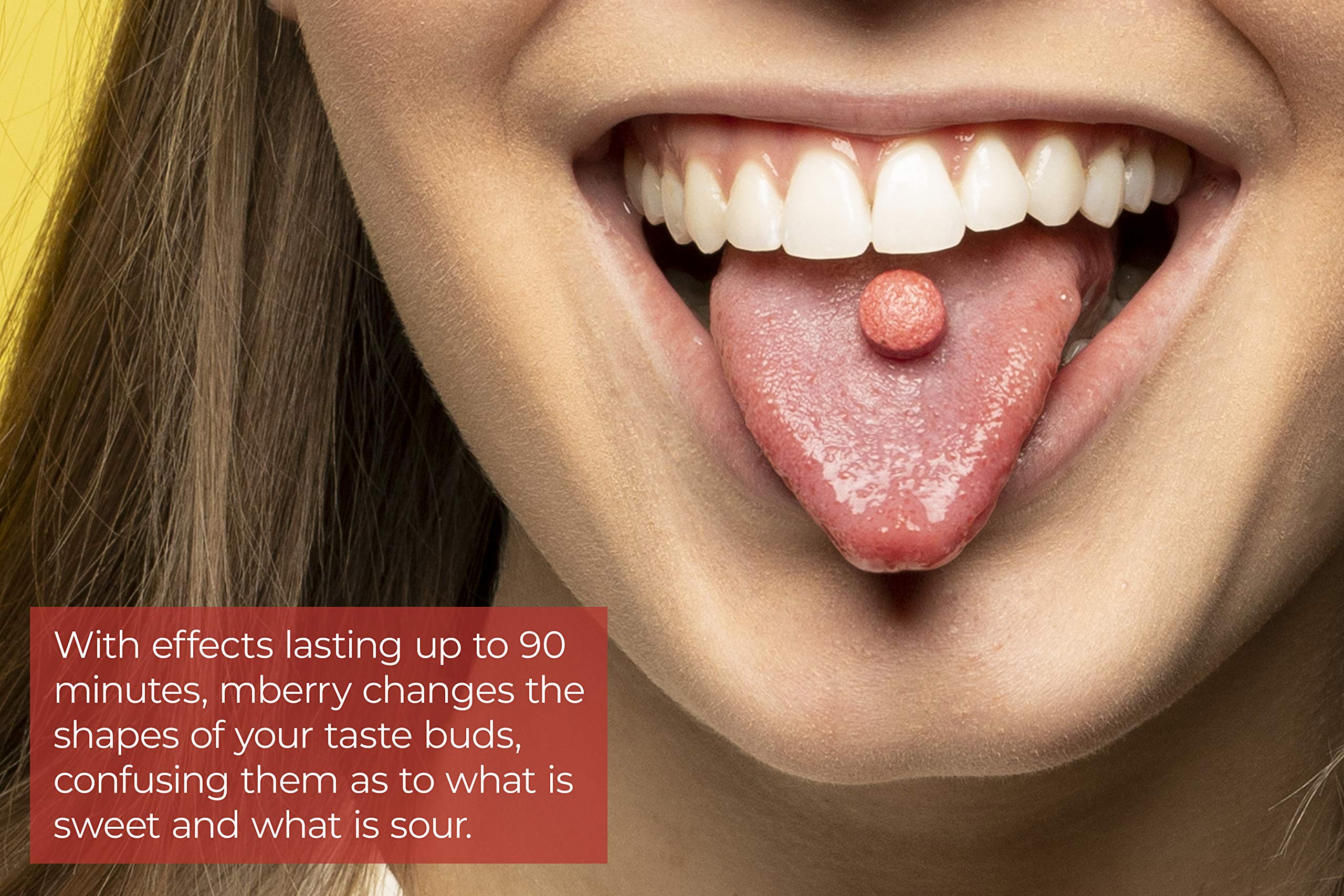 Mberry Miracle Berry Tablets - 10 Count Pack | Natural Flavor Enhancer for Sour & Bitter Foods | Perfect for Taste Testing Parties & Healthy Snacking