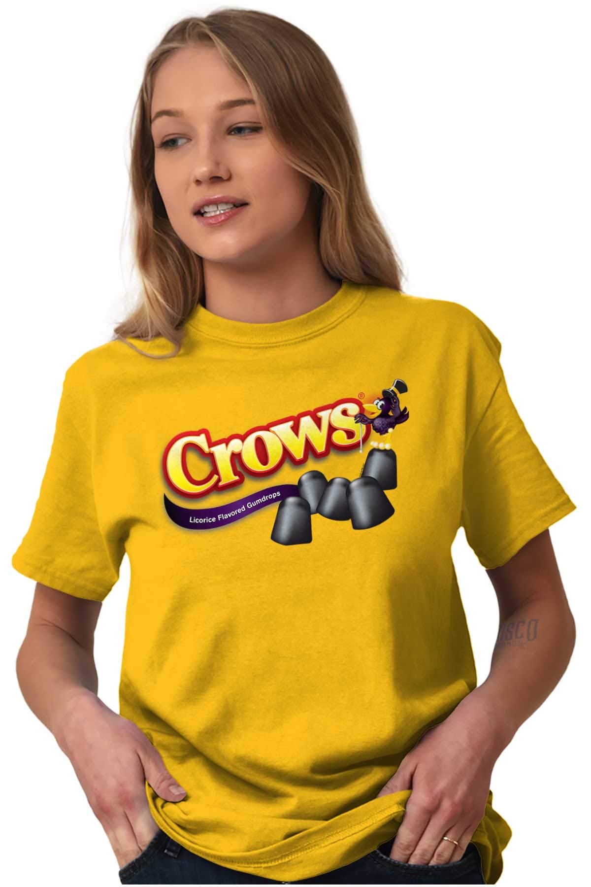 Black Licorice Lover Candy Crows Graphic T-Shirt for Men & Women - Soft Cotton Tee for Casual Wear, Gift for Candy Enthusiasts
