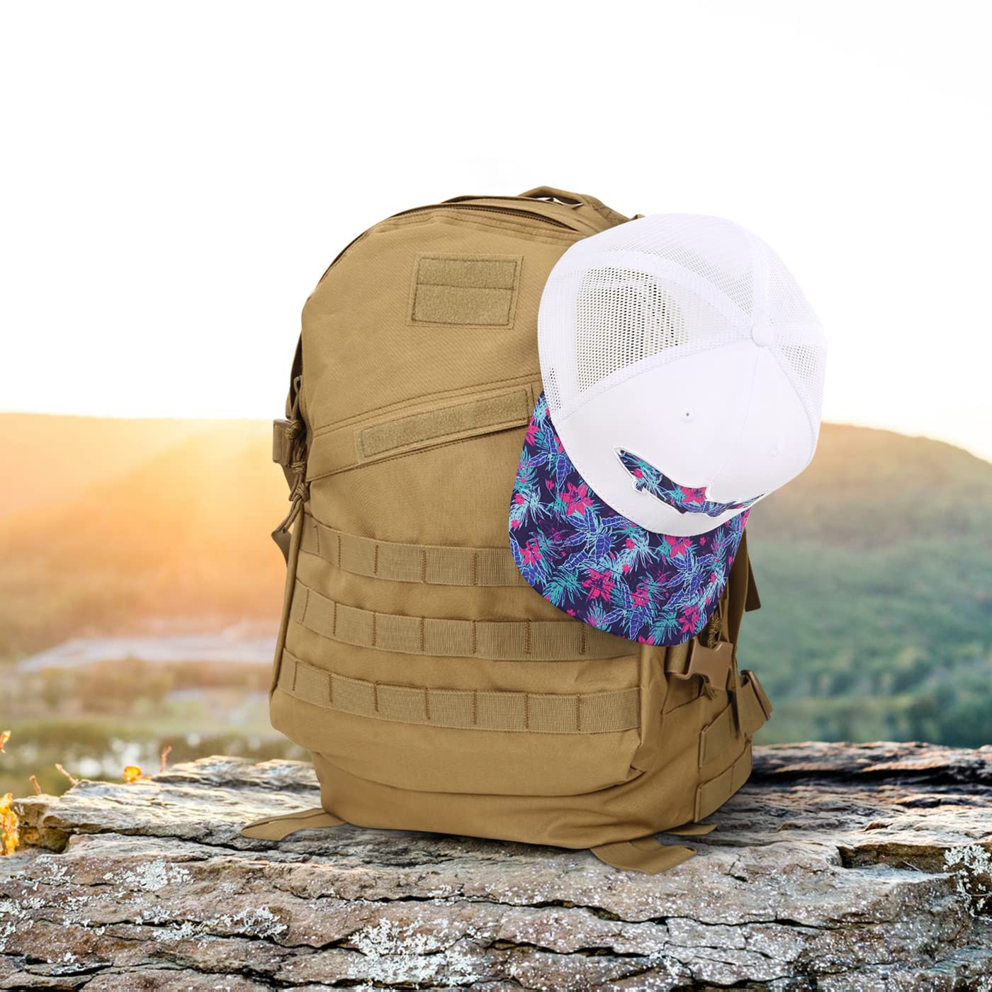 HDE Men's Performance Outdoor Snapback Trucker Hat - Breathable Mesh Back for Adventure, Hiking & Fishing - Adjustable Fit for All-Day Comfort