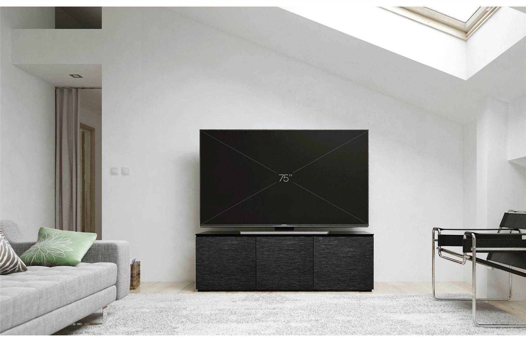 Salamander Chicago 237 Triple AV Cabinet - Premium 3-Shelf Audio Video Storage Unit for Home Theater & Entertainment Systems - Perfect for Living Room, Media Room & Gaming Setup