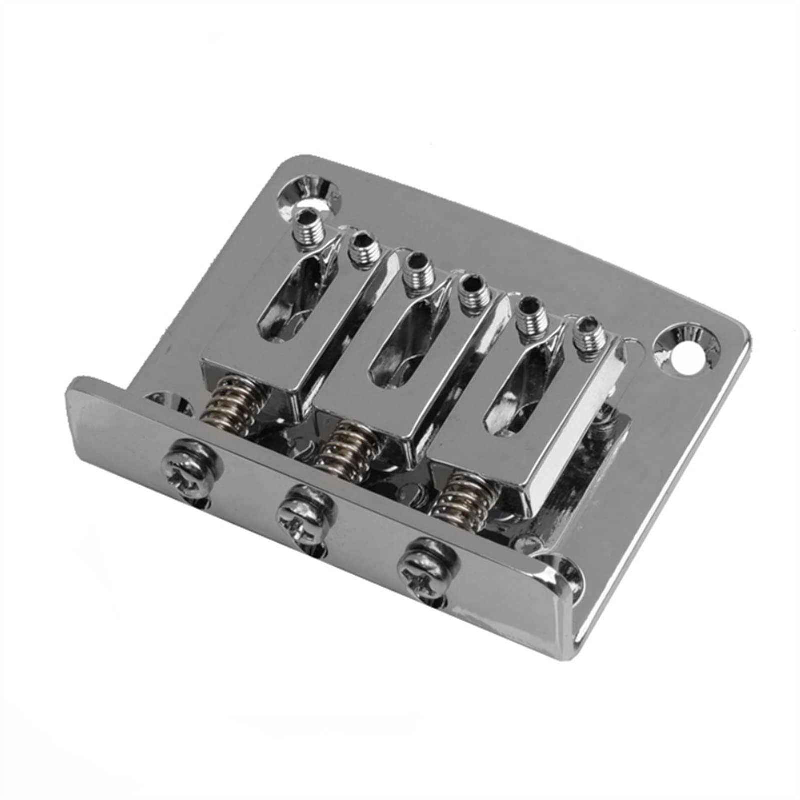 Adjustable 3-String Electric Guitar Bridge Tailpiece - Silver | Replacement Part for Electric Guitars | Perfect for DIY Repairs & Upgrades
