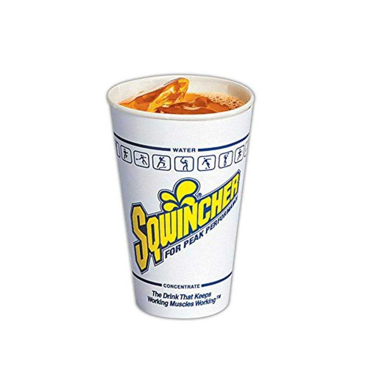Sqwincher 200101 White 12 oz Disposable Cold Drink Cups - Bulk Pack of 2000 - Perfect for Restaurants, Cafes, Parties and Outdoor Events