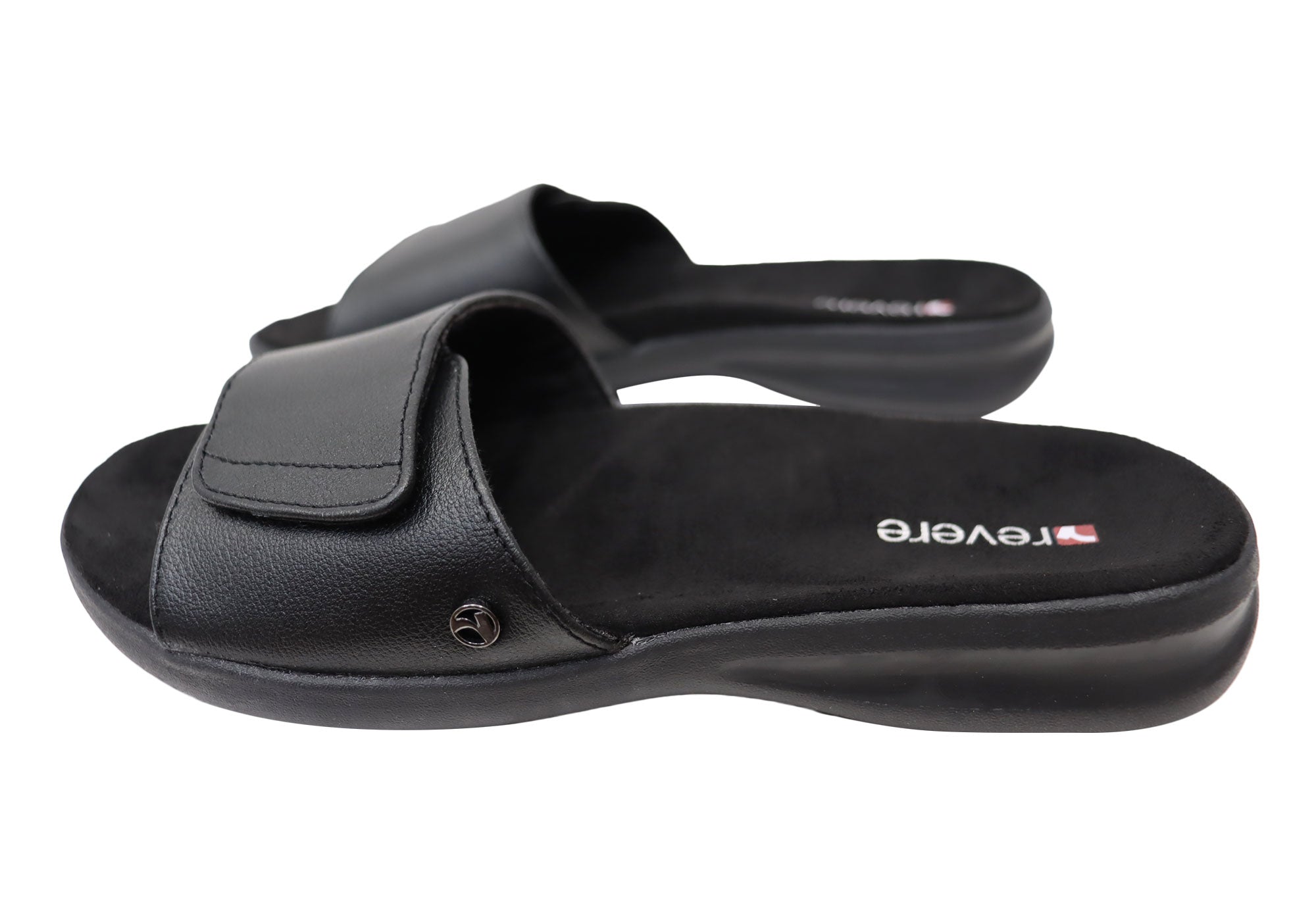 Revere Macau Women's Comfortable Leather Slides Sandals - Casual Summer Shoes for Beach, Pool & Home Wear