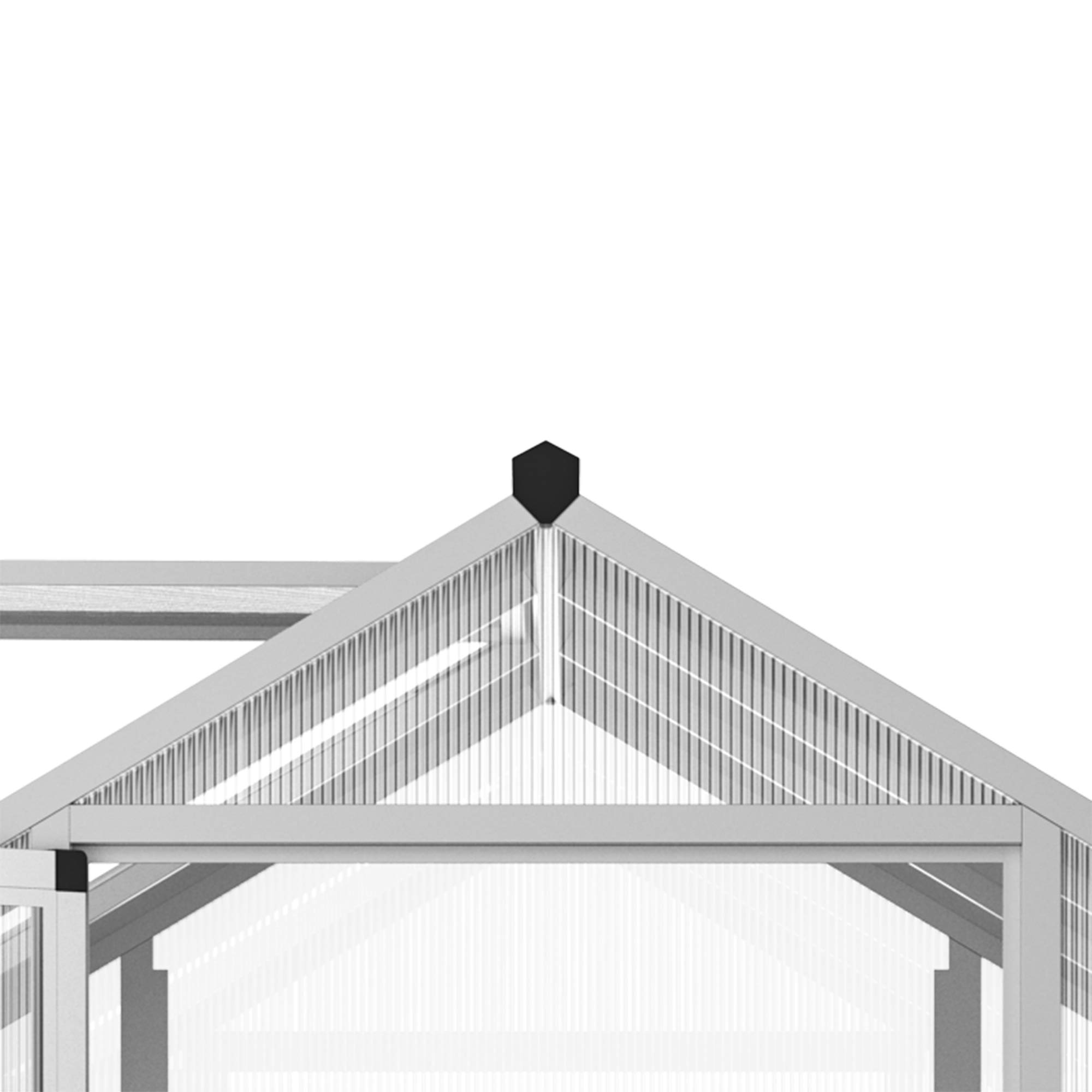 Outsunny 10' x 6' Polycarbonate Walk-in Greenhouse for Outdoor Gardening - Durable Aluminum Frame with Rain Gutter & Roof Vent - Perfect for Backyard, Patio & Home Garden Plant Growing