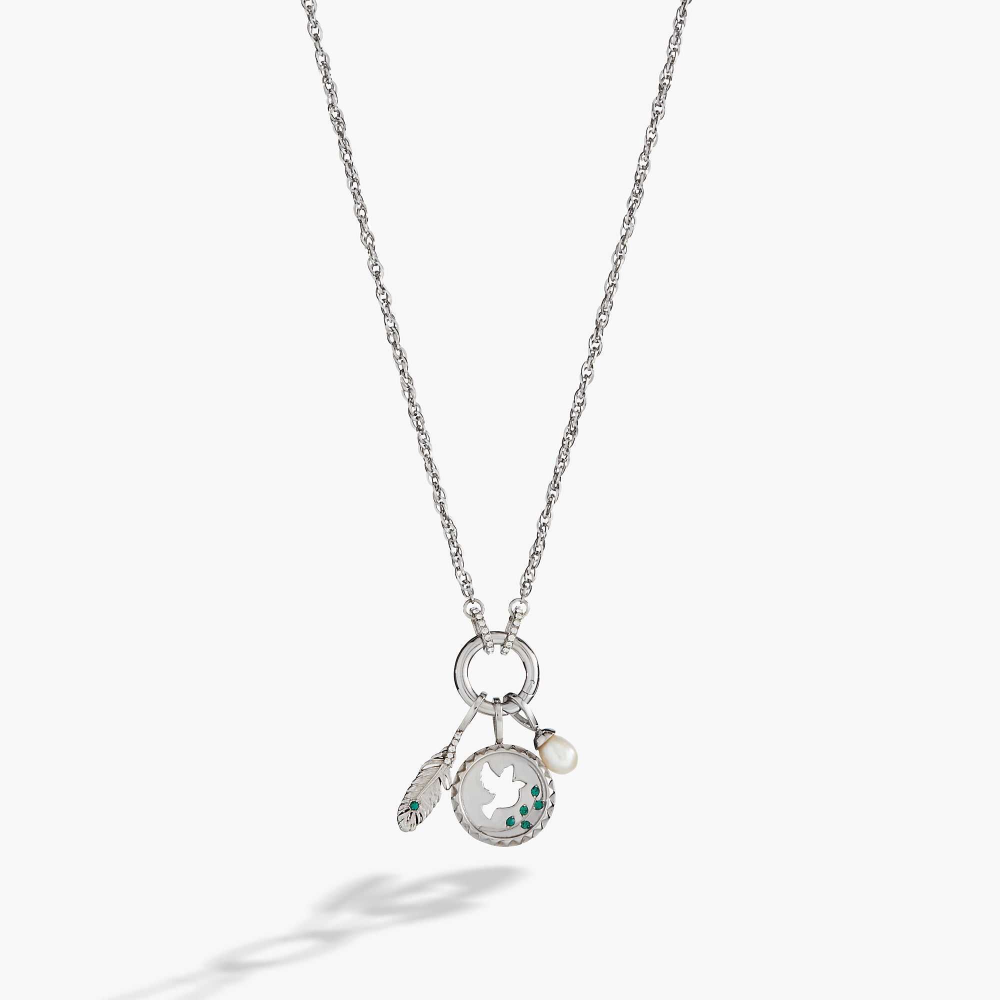 Hope Trio Interchangeable Charm Necklace - Sterling Silver Adjustable Pendant Jewelry for Women - Perfect for Gifts, Anniversaries and Everyday Wear