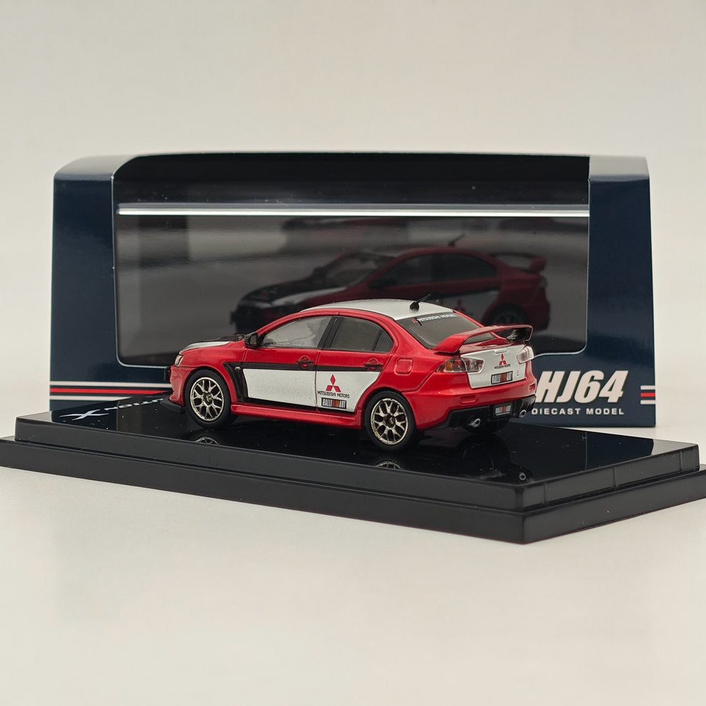 1/64 Scale Hobby Japan Mitsubishi Lancer Evolution X Ralliart Diecast Model Car - Red (HJ644053RB) - Perfect for Collectors, Display, and Racing Enthusiasts