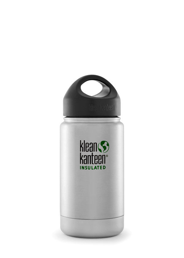 Klean Kanteen 12oz (355mL) Vacuum Insulated Wide Mouth Stainless Steel Water Bottle - Perfect for Hiking, Camping & Outdoor Activities