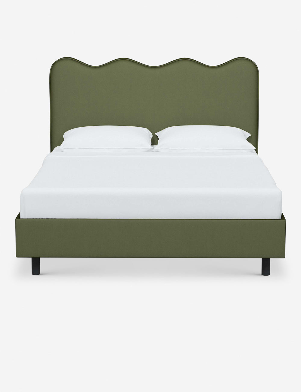 Modern Clementine Platform Bed Frame - Queen Size, Wooden Slat Support, Sturdy & Minimalist Design - Perfect for Bedrooms, Guest Rooms & Small Spaces
