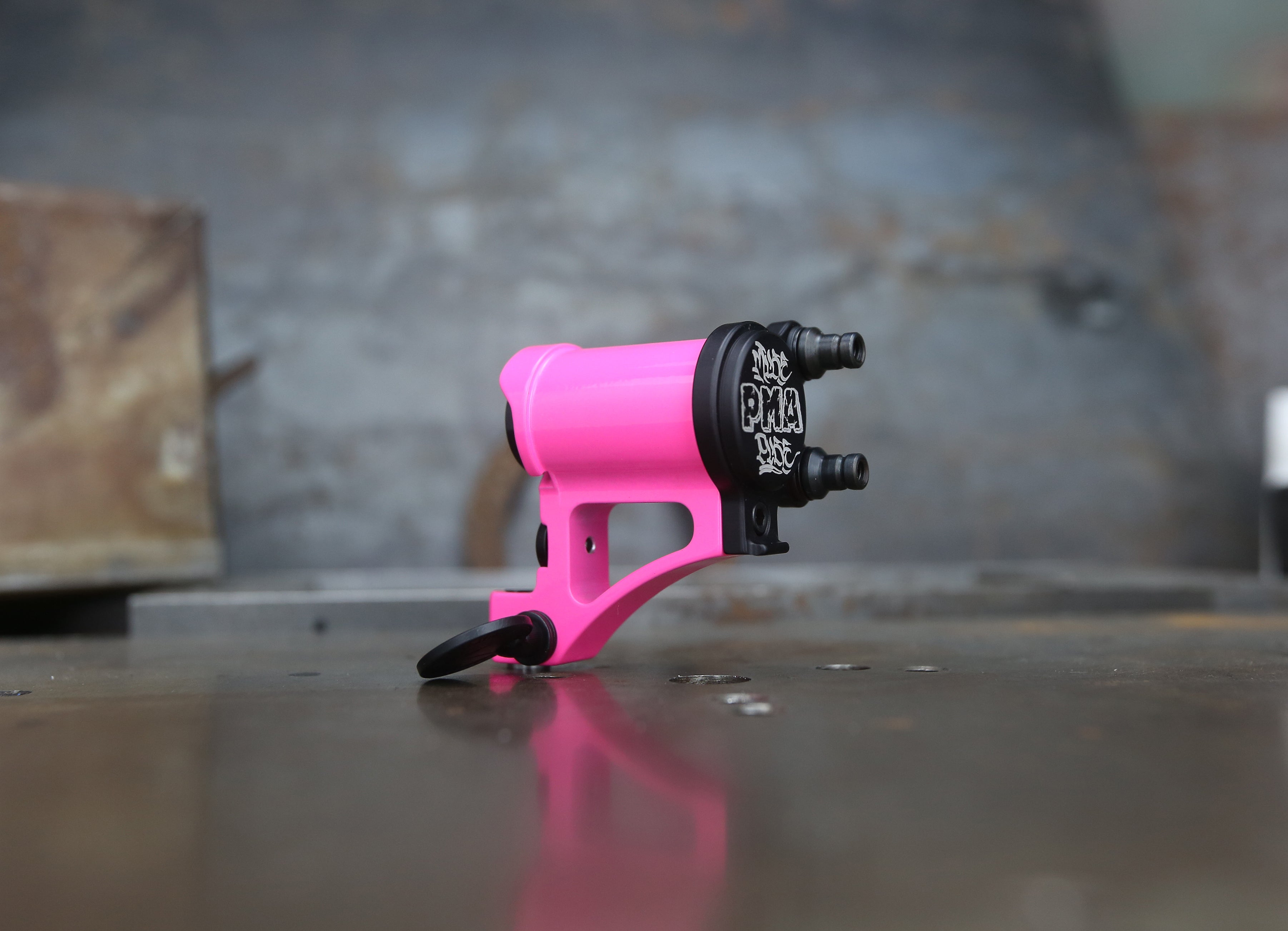 Limited Edition Mike Pike PMA Direct Drive Rotary Tattoo Machine - Hot Pink & Black | Professional Tattoo Equipment for Artists & Studios