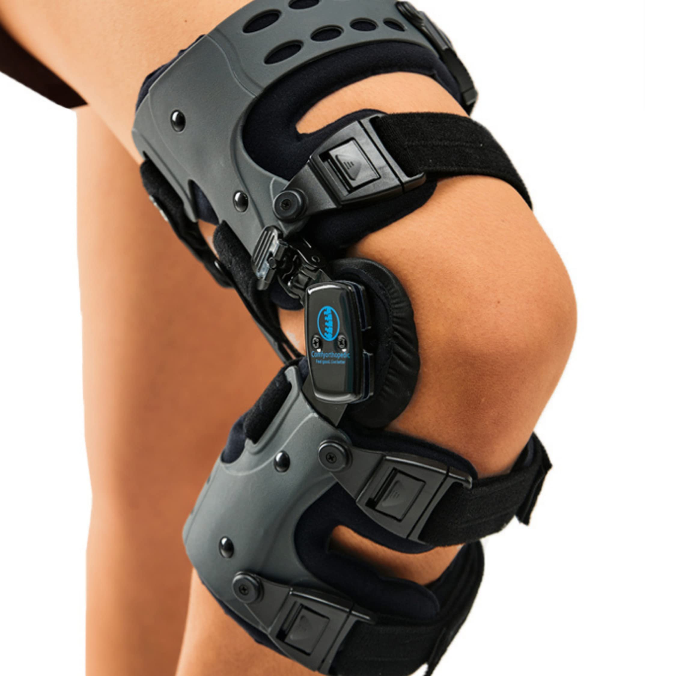 UPGRADED OA Unloader Knee Brace for Men & Women - Medial Arthritis Pain Relief, Osteoarthritis Support, Bone on Bone Cartilage Protection - Adjustable Valgus/Varus Stabilizer with Built-in Hex Key (Right Leg) - Ideal for Running, Hiking & Post-Surgery Recovery