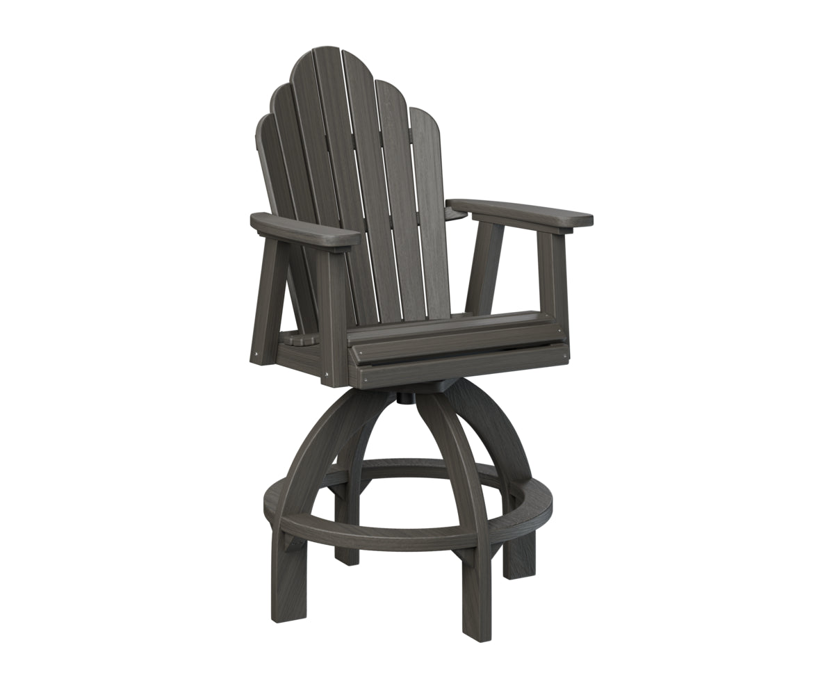 Berlin Gardens Cozi Back Swivel Bar Chair - Adjustable Height Counter Stool with Padded Seat - Perfect for Kitchen Island, Home Bar & Outdoor Patio Dining