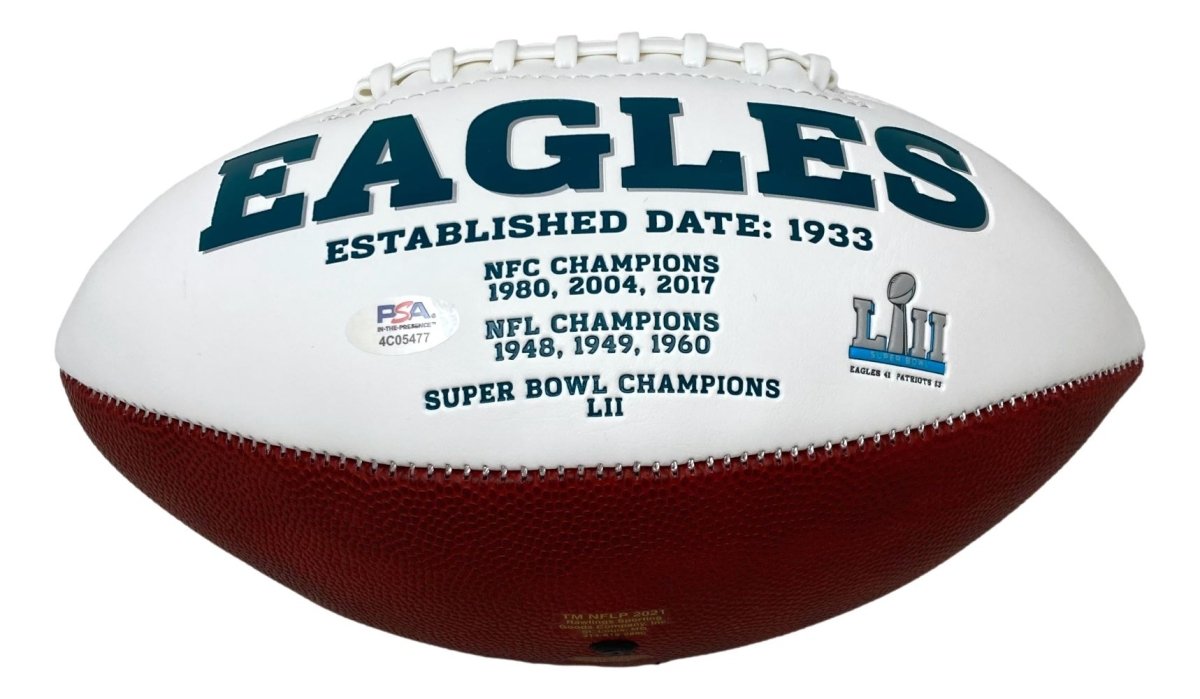 Nakobe Dean Autographed Philadelphia Eagles Logo Football with PSA/DNA Certification - Perfect for Eagles Fans, Collectors, and Sports Memorabilia Enthusiasts