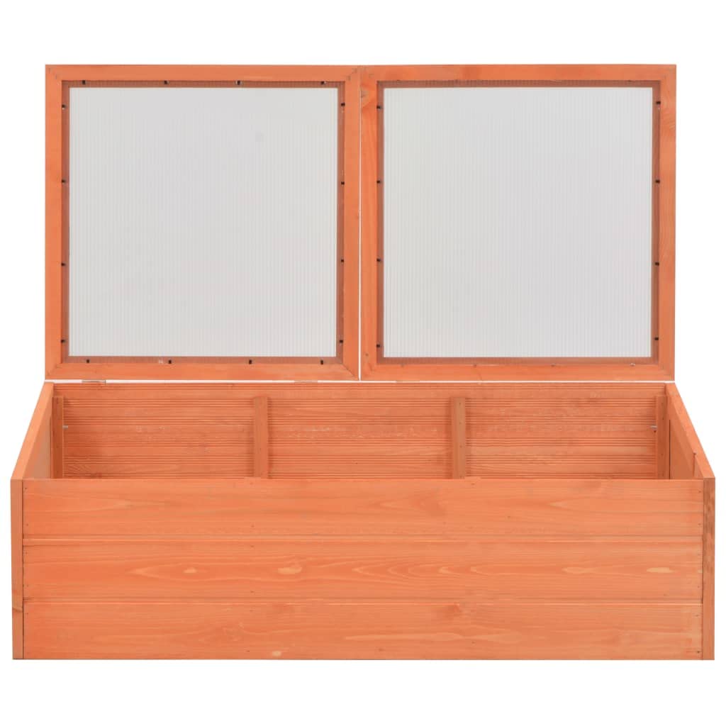 Wooden Cold Frame Greenhouse - Portable Mini Greenhouse Box for Plants, Raised Garden Bed Planter - Indoor/Outdoor Use for Balcony, Terrace, Patio & Backyard (39.4