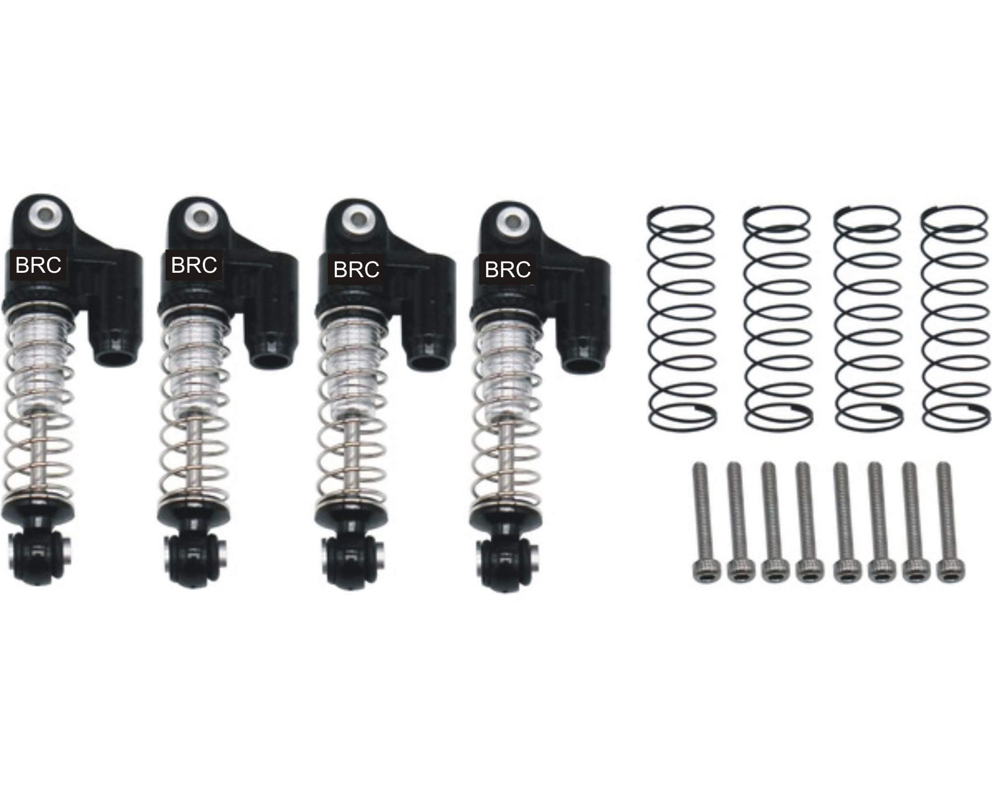 BOBBY_RC Aluminum Threaded Reservoir Friction Damper Shocks for Axial SCX24 Crawler - Upgrade Suspension for Off-Road RC Car Rock Crawling & Trail Performance
