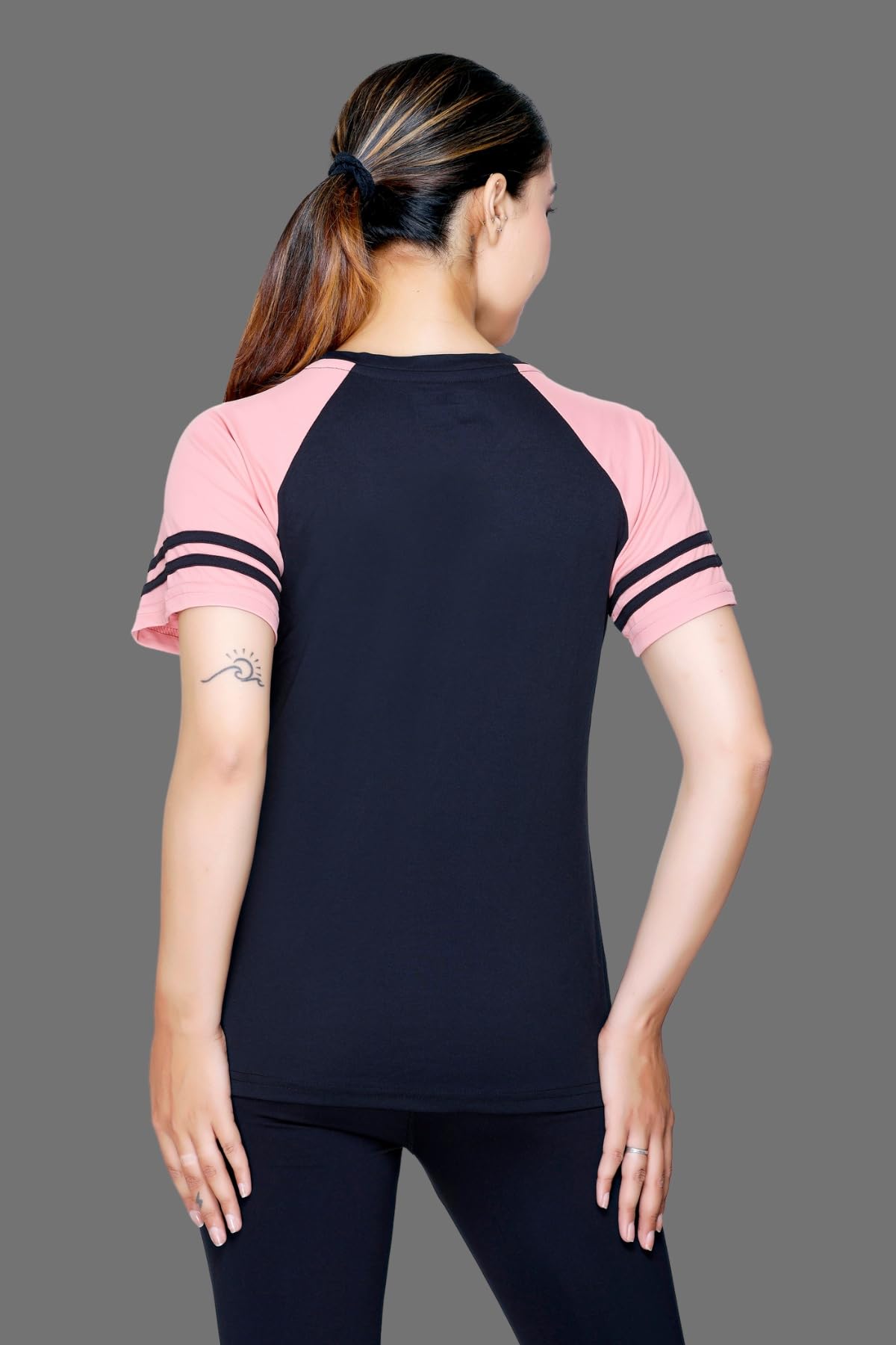 White Moon Women's Printed Polyester Dry Fit Western Shirts & T-Shirts - Quick Drying Breathable Workout Tops for Gym, Yoga & Outdoor Activities
