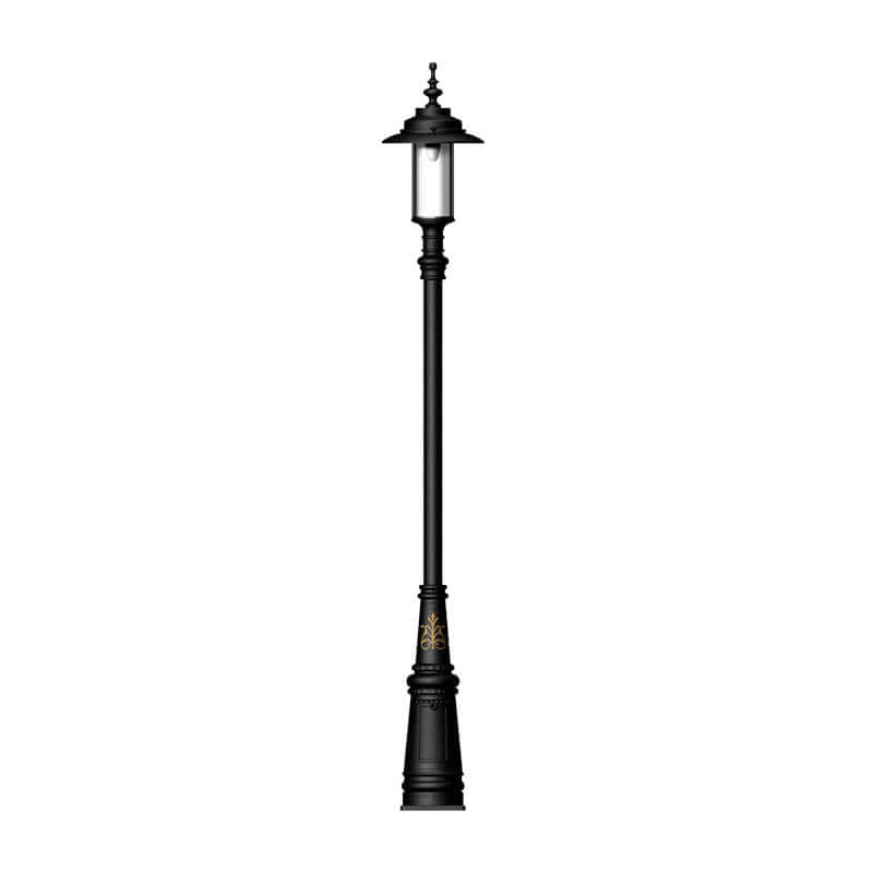 Betley 1Lt Cast Iron Lamp Post - Outdoor Garden Lighting for Pathways, Driveways & Porches