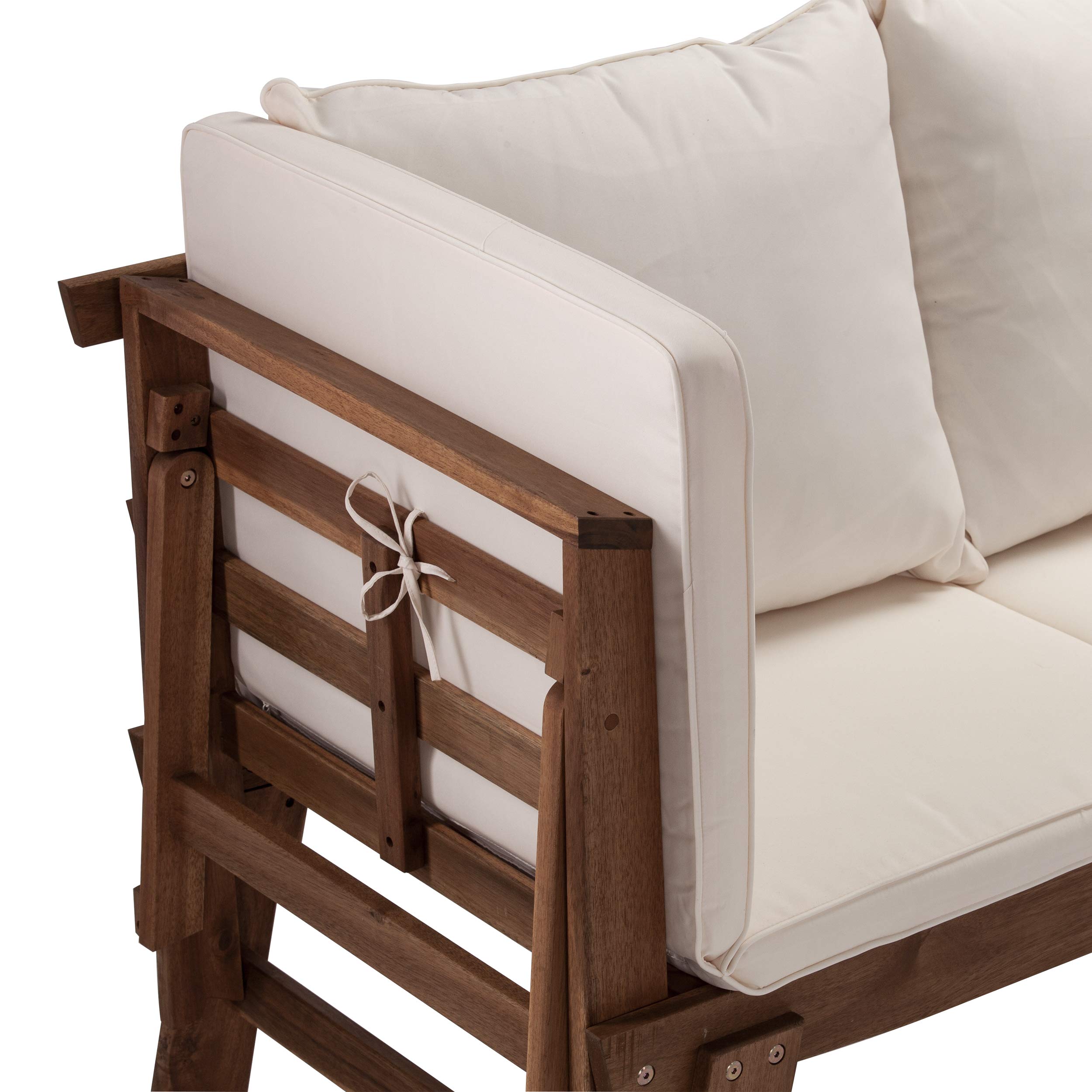 SEI Furniture Dolavon Outdoor Lounge Chair - Waterproof White Patio Chair for Poolside, Garden, and Backyard Relaxation | Comfortable All-Weather Resin Wicker Furniture