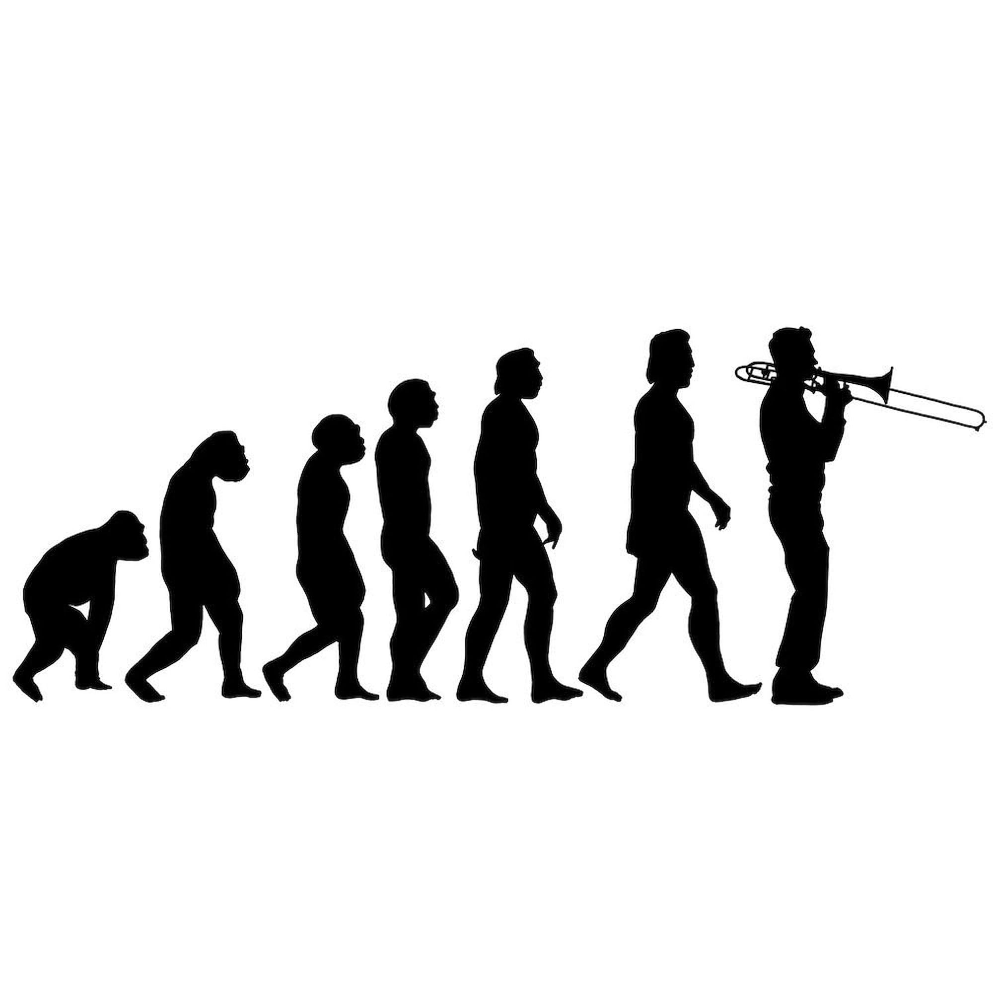 Evolution Trombone 11 oz (325 ml) Ceramic Coffee Mug - Perfect for Musicians, Band Gifts & Hot Beverages at Home or Office