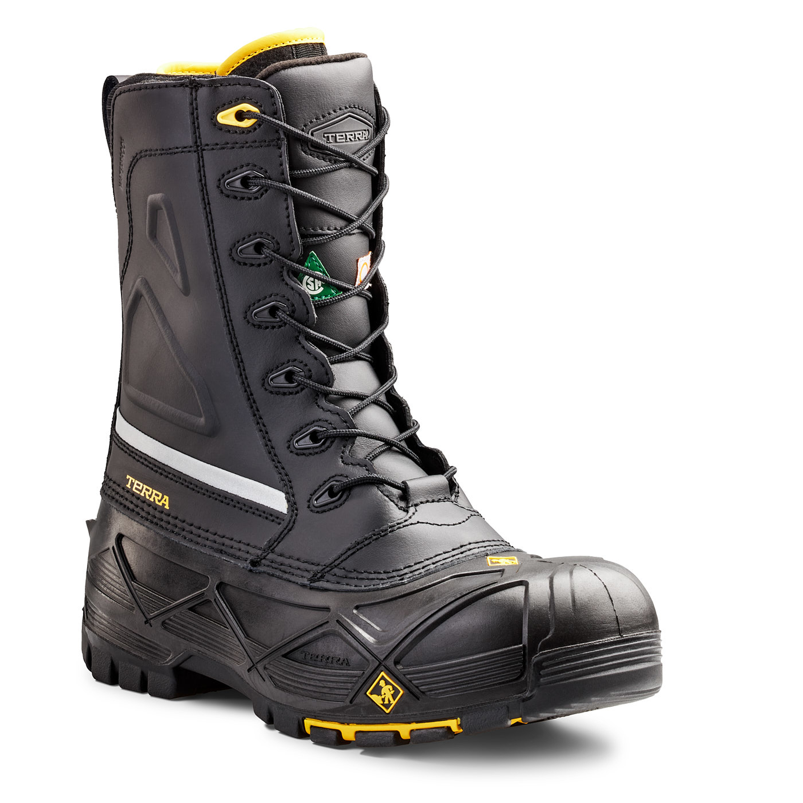 Terra Men's Crossbow Composite Toe 60°C CSA Certified Work Boots TR915605BLK - Durable Safety Shoes for Construction, Warehouse & Outdoor Work