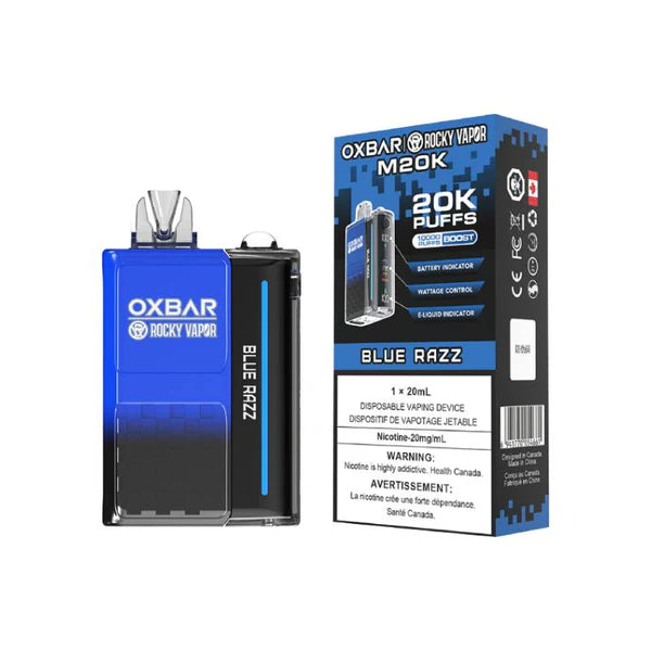 Oxbar Blue Razz Disposable Vape 20K Puffs - Long-Lasting Flavor for All-Day Vaping | Perfect for Travel, Work & Relaxation