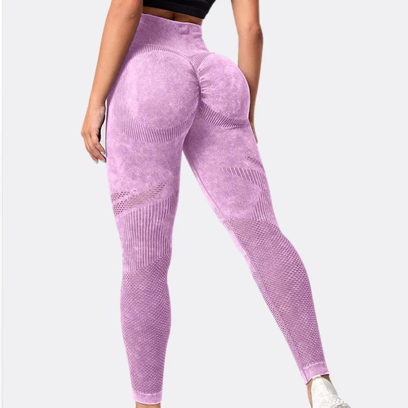 Women's Seamless High Waist Yoga Pants - Bubble Butt Push Up Scrunch Leggings for Gym & Fitness - Comfortable Workout Tights for Running, Yoga & Lounge Wear