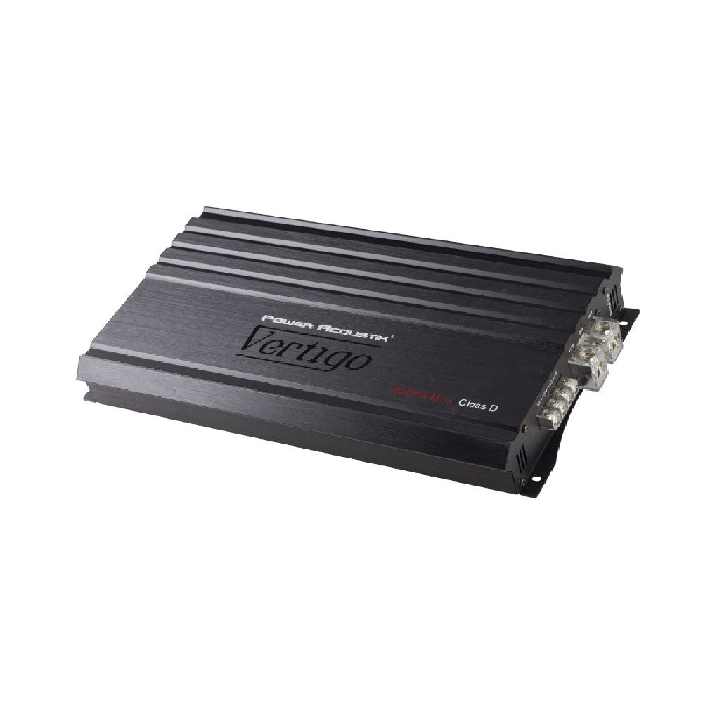 Power Acoustik VA1 8000D 8000W RMS Vertigo Series Class D Monoblock Car Amplifier - High Power Bass Boost for Car Audio Systems, Subwoofers, and Truck Stereo Upgrades