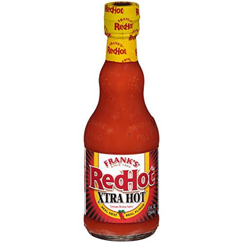 Frank's RedHot Xtra Hot Cayenne Pepper Sauce - 12 fl oz Bottle | Spicy Hot Sauce for Wings, Tacos, Burgers & More | Perfect for Cooking, Grilling & Dipping