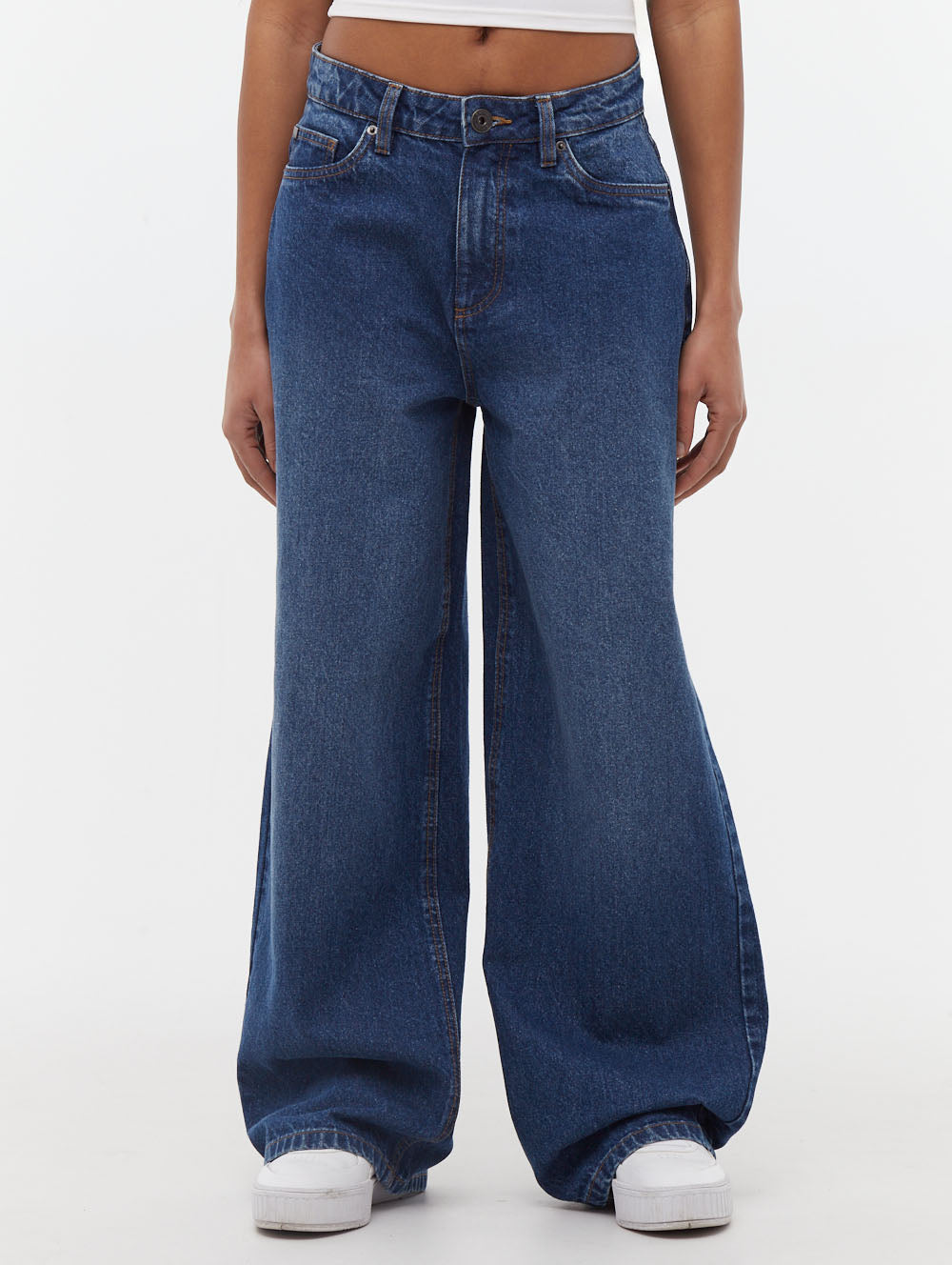Maxina Women's High Waisted Wide Leg Jeans - Comfortable Stretch Denim Pants for Casual & Office Wear