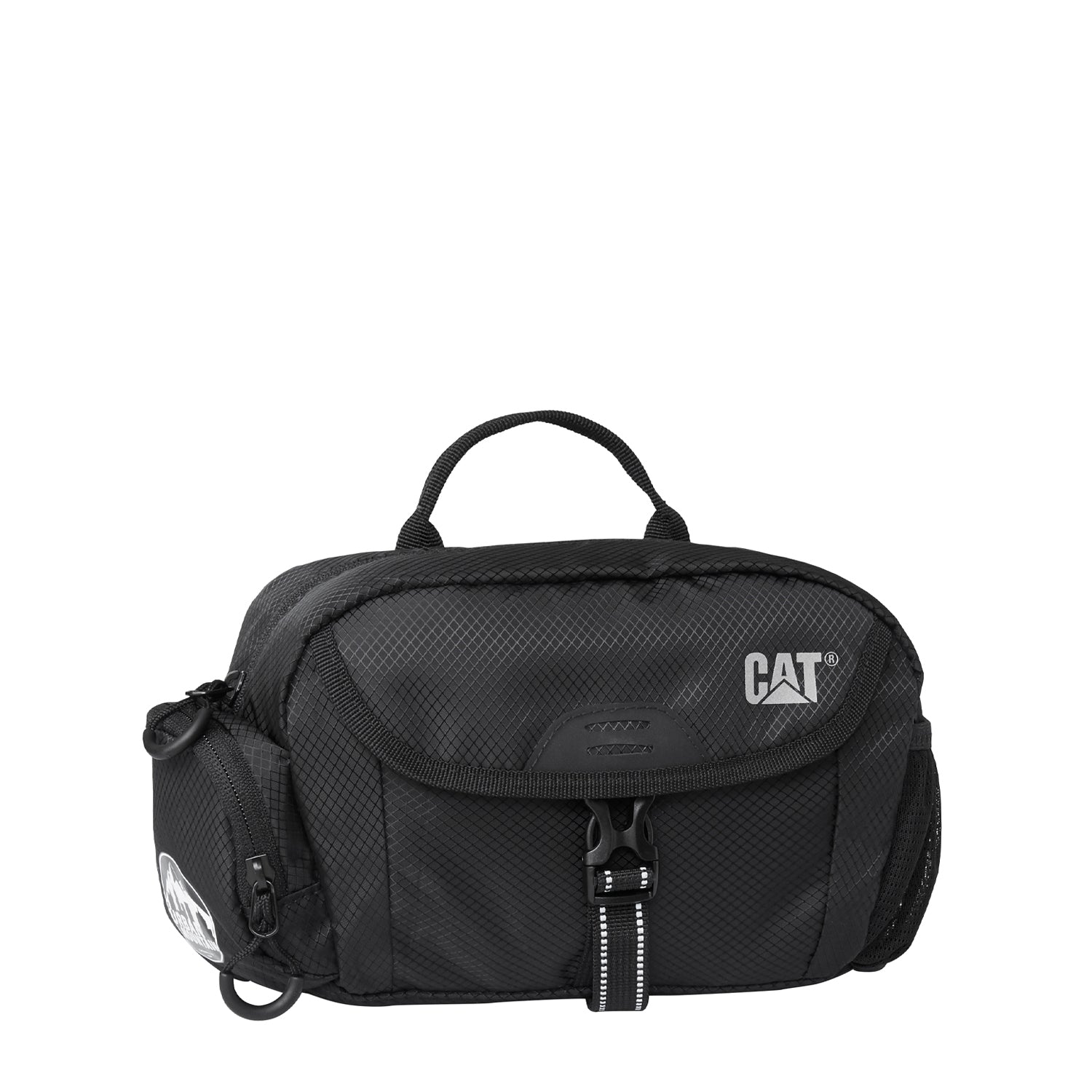 CAT FUJI Waist Bumbag - Black | Durable Crossbody Fanny Pack for Hiking, Travel & Outdoor Adventures