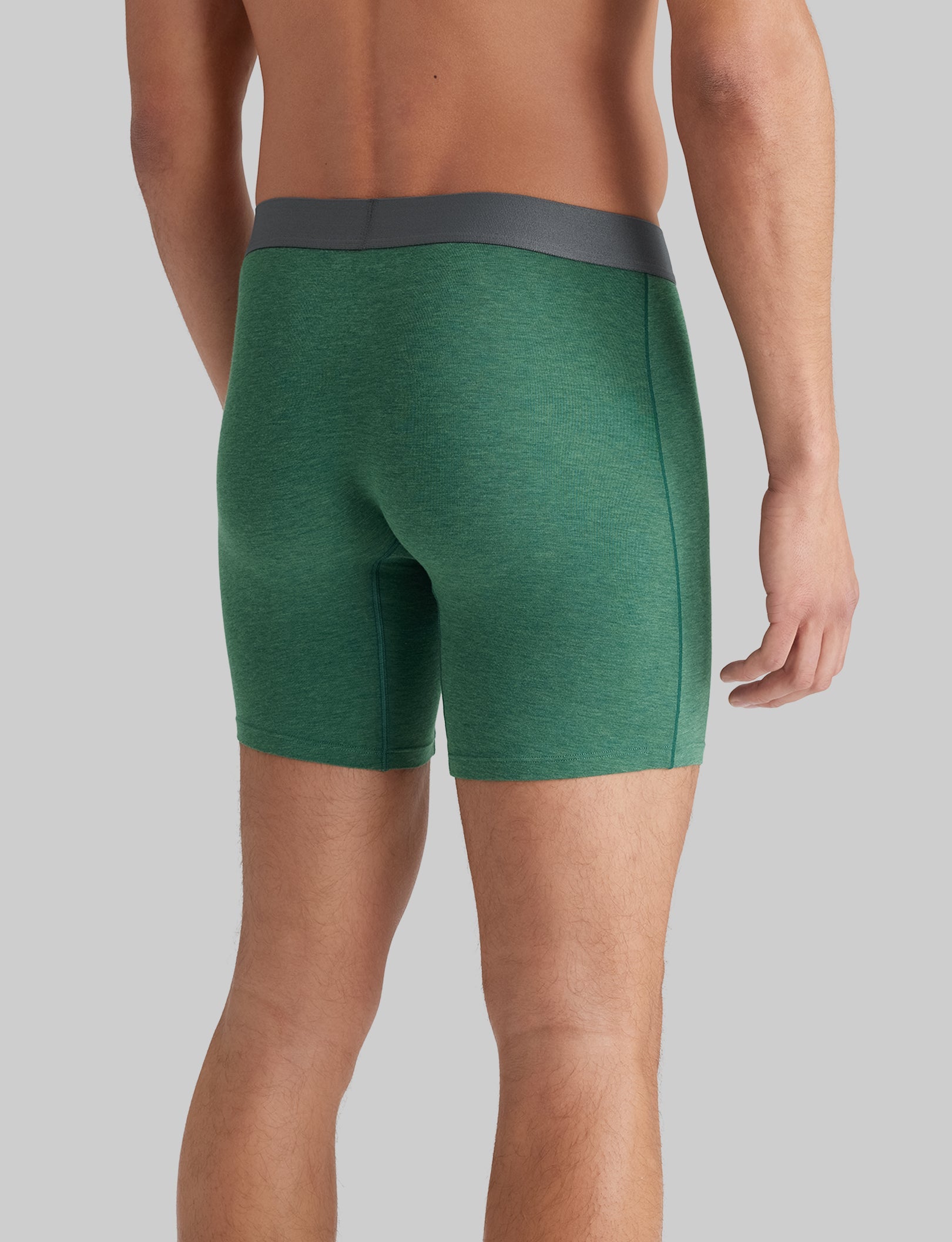 Breathable Cotton Mid-Length Boxer Briefs - 6 Pack for Men | Soft Comfort Underwear for Daily Wear, Workout & Sleep