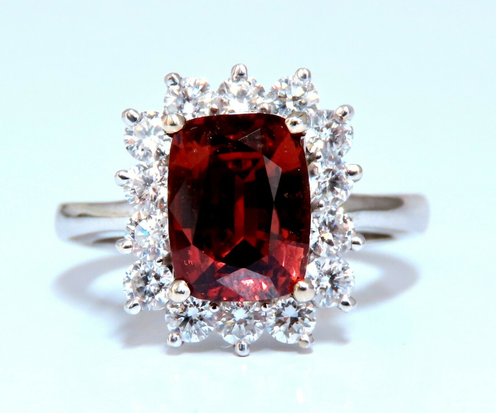 GIA Certified 3.38 Carat Natural Orange Sapphire Diamond Ring in 14K Gold - No Heat Treatment - Perfect for Engagement, Anniversary & Special Occasion Gifts