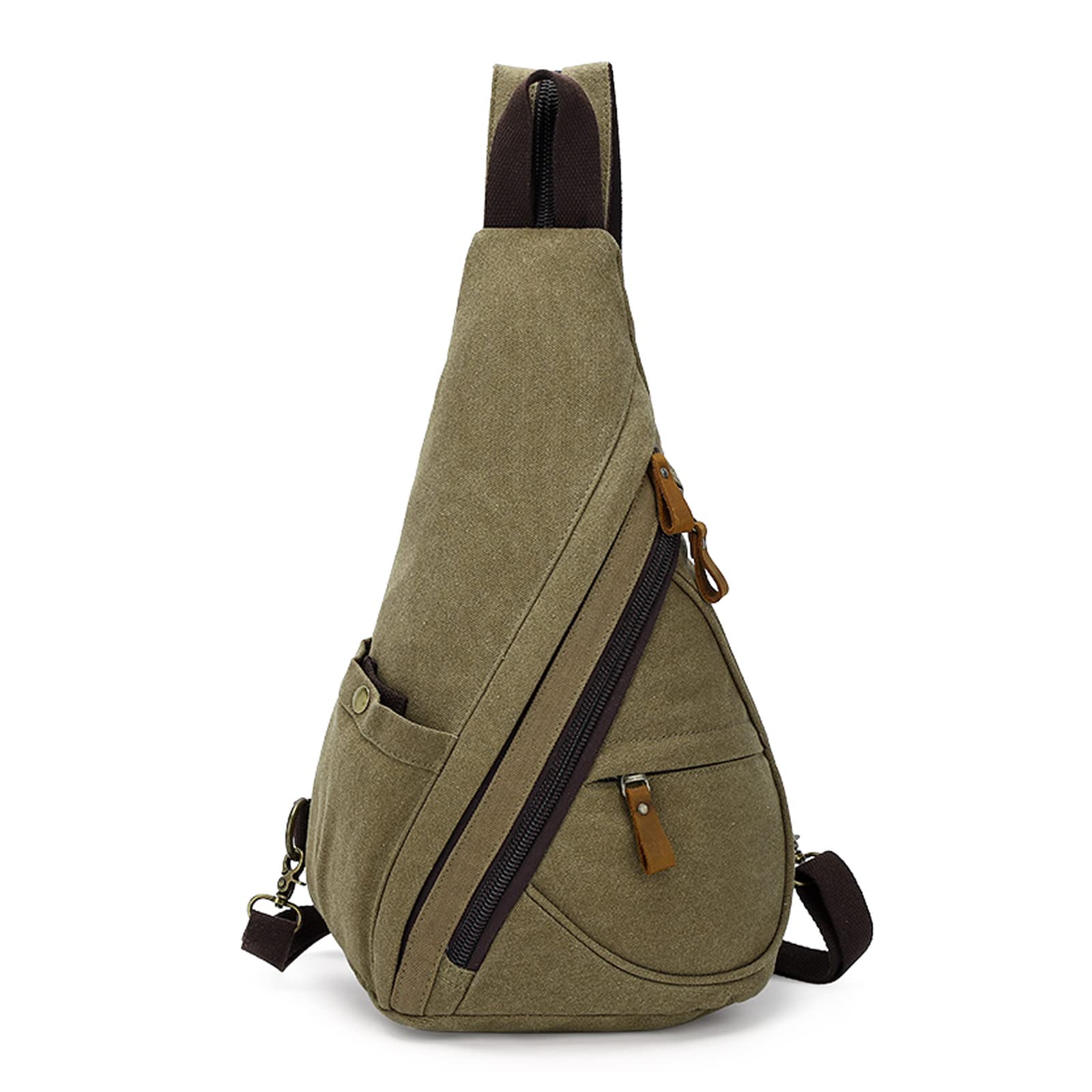 FANDARE Canvas Crossbody Sling Bag for Men - Durable Shoulder Backpack & Chest Bag - Perfect for Travel, Hiking, and Daily Commute