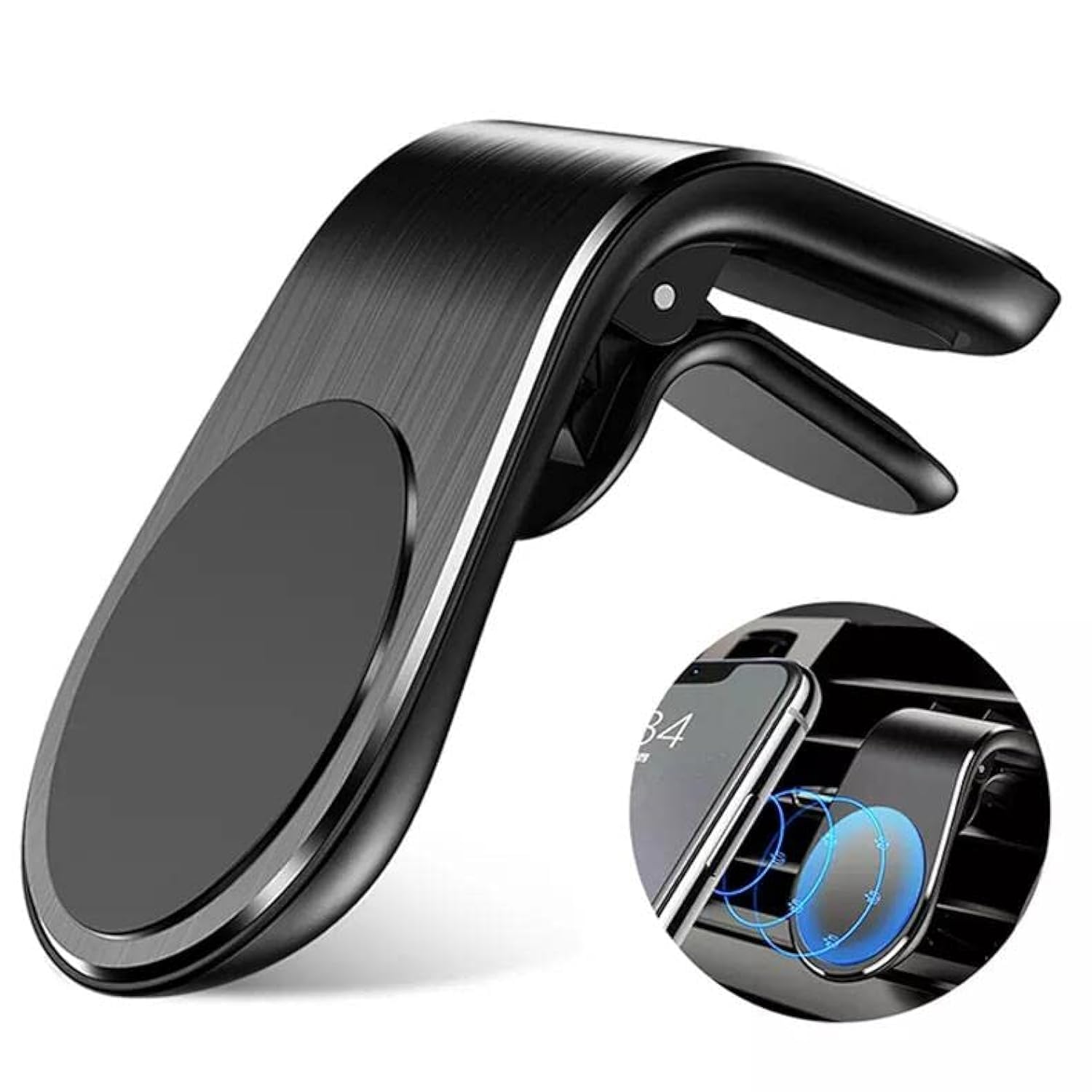 Universal Magnetic Car Phone Holder - Dashboard & Air Vent Mount for Safe Driving