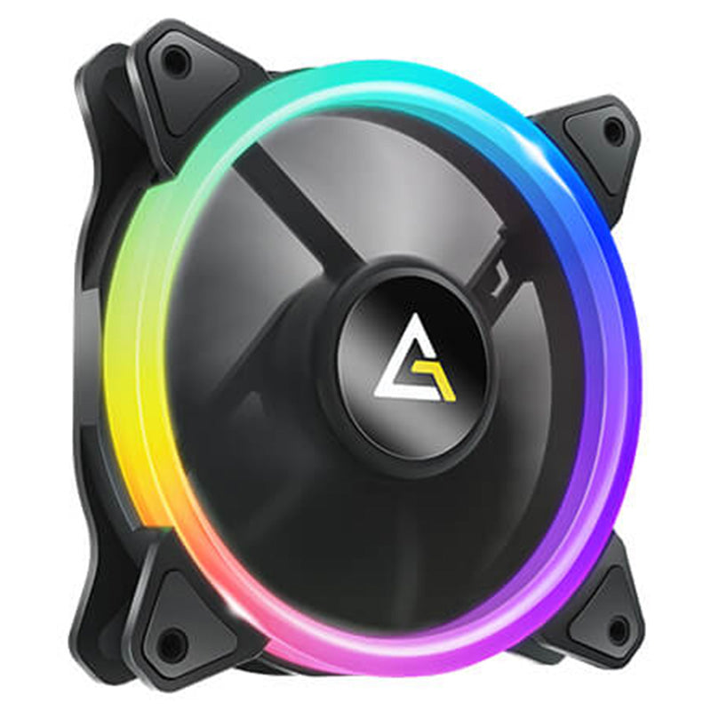 Antec Neon ARGB PWM 120mm PC Case Fan with Addressable RGB Lighting - High Performance Cooling for Gaming PCs & Workstations (NEON 120 ARGB) - Perfect for Custom RGB Builds & Case Modding