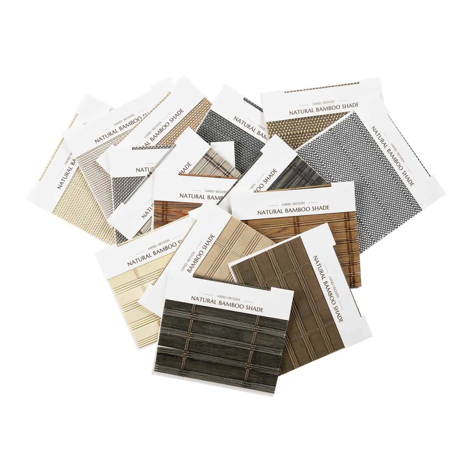 Rae Natural Woven Shade Swatches Kit - Premium Window Treatment Samples for Home Decor & Interior Design - Perfect for Curtains, Blinds, and DIY Projects