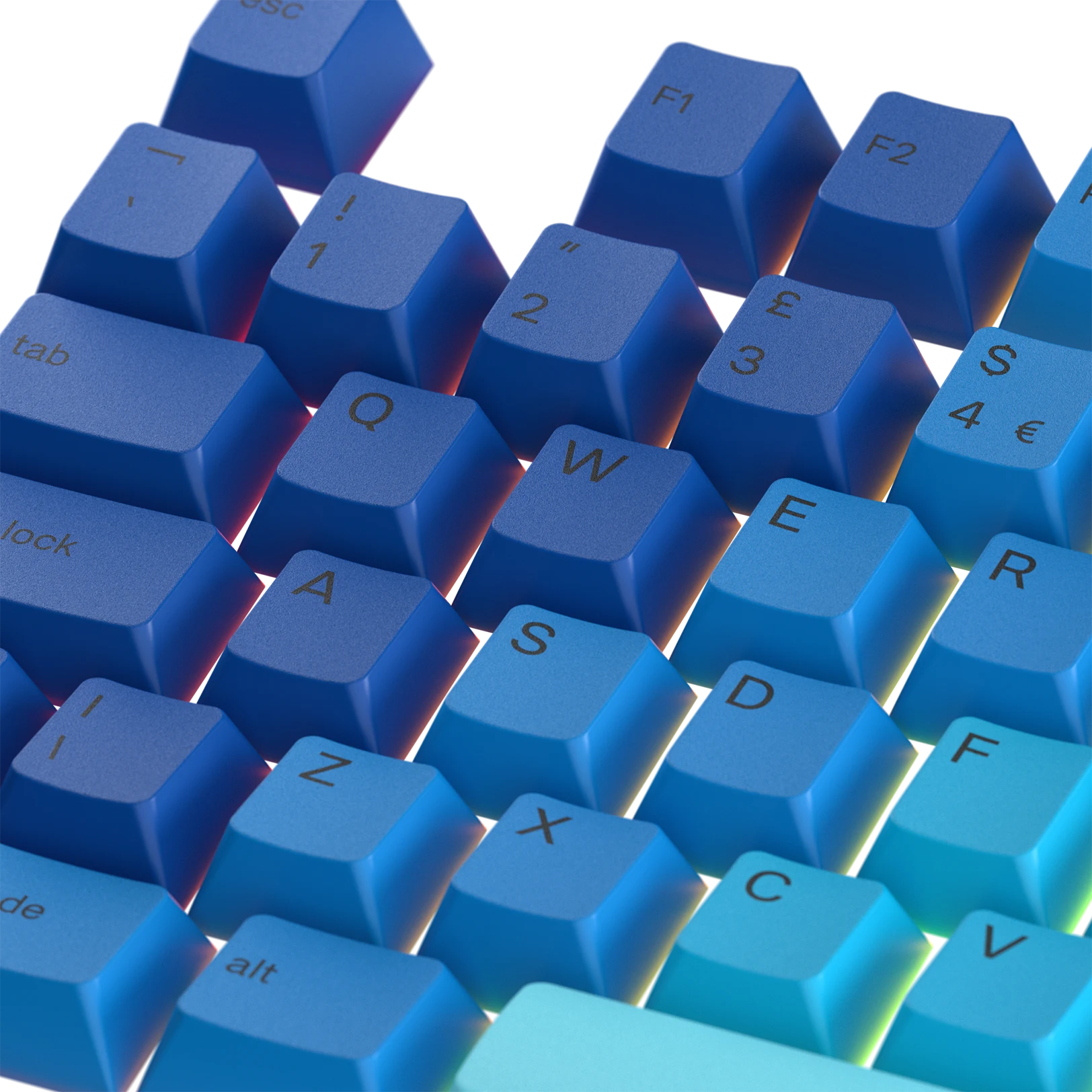 Custom Ocean Themed Keycaps for Mechanical Keyboards - Blue & White Colorway - Perfect for Gaming, Typing & Office Work
