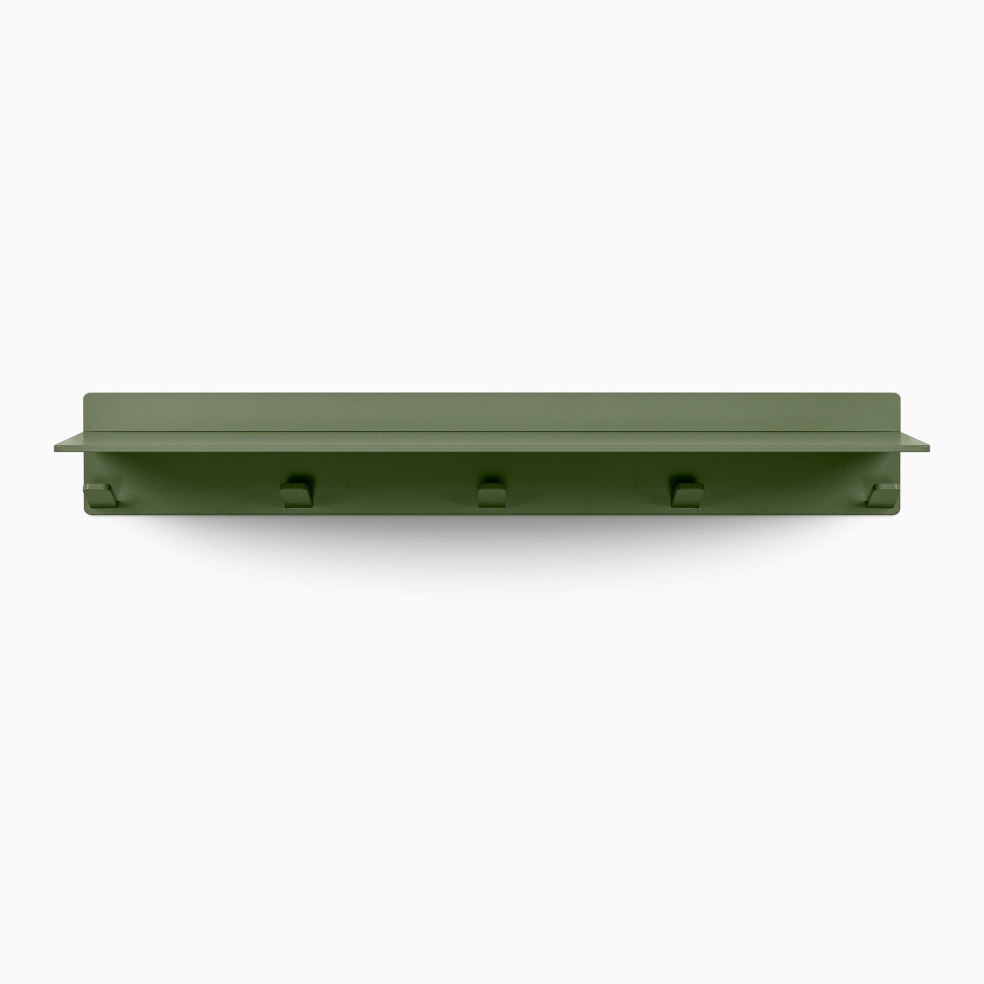 Tromso Steel Floating Shelf & Coat Rack - Modern Wall Mounted Storage for Entryway, Living Room, Bedroom | Space Saving Home Organization Solution