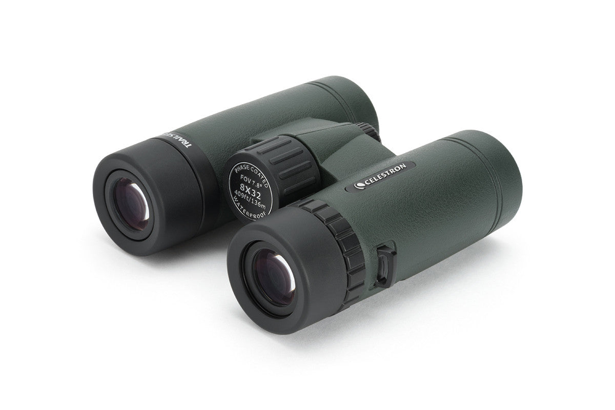 TrailSeeker 8x32mm Roof Prism Binoculars for Hiking, Bird Watching & Outdoor Adventures - Compact & Lightweight Green Binoculars with High-Resolution Optics