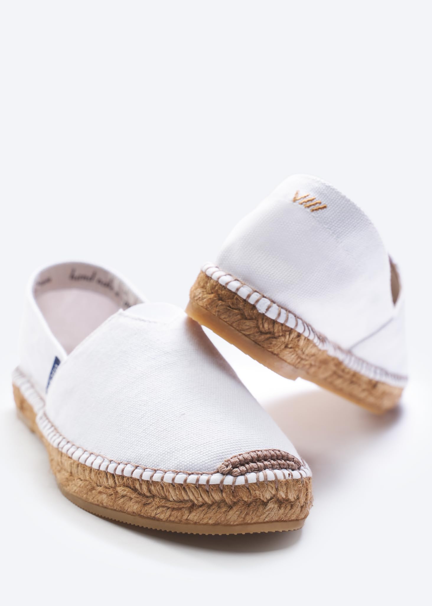 VISCATA Women's Barceloneta Espadrille Slip-On Flats - Handmade in Spain with Organic Cotton Canvas & 100% Natural Jute Midsole - Lightweight Comfort for Casual Wear, Beach, Summer Outfits & Everyday Fashion