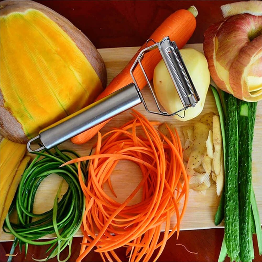 Premium Emilio Stainless Steel Vegetable Peeler - Ergonomic Kitchen Tool for Peeling Potatoes, Carrots & Fruits - Dishwasher Safe & Rust Resistant for Easy Cleaning