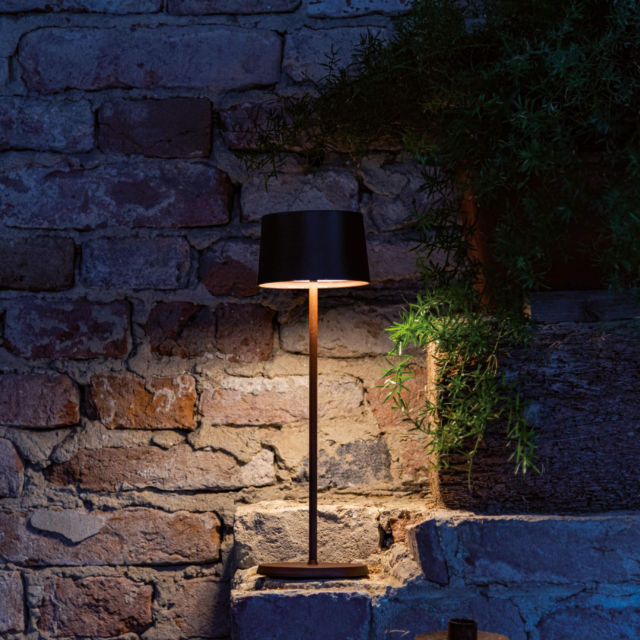 Olivia Pro Golden Leaf Lamp - Portable Rechargeable Touch Control Table Lamp, 2700-3000K Dimmable LED Light, 35cm Height for Living Room, Bedroom & Outdoor Use | Perfect for Reading, Camping & Home Decor
