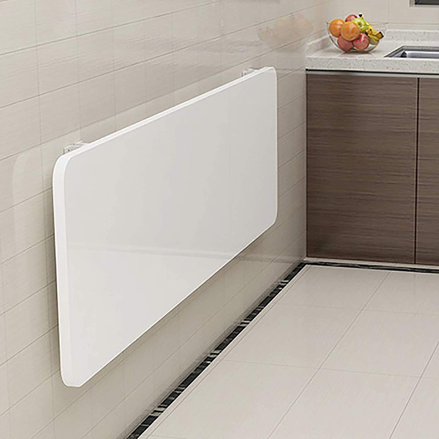 Wall-Mounted Drop-Leaf Table - Space Saving Floating Desk for Small Spaces, Home Office Computer Workstation | Perfect for Apartments, Dorms & Compact Workspaces