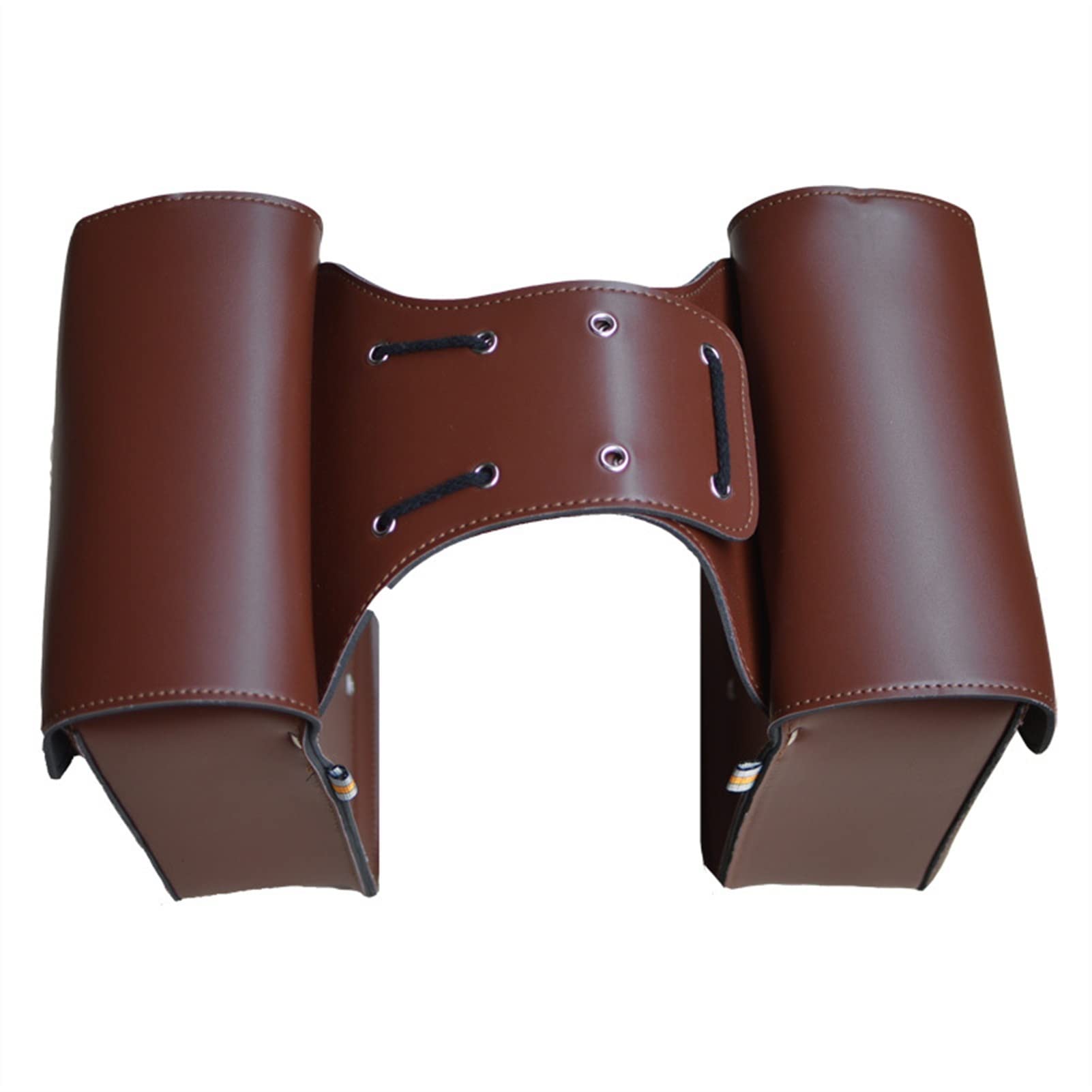 Vintage PU Leather Bike Handlebar Bag - Durable Retro Bicycle Accessory for Mountain & Road Bikes - Waterproof Rear Seat Travel Bag with Humanized Design (Brown/Black) - Perfect for Commuting, Touring & Outdoor Adventures