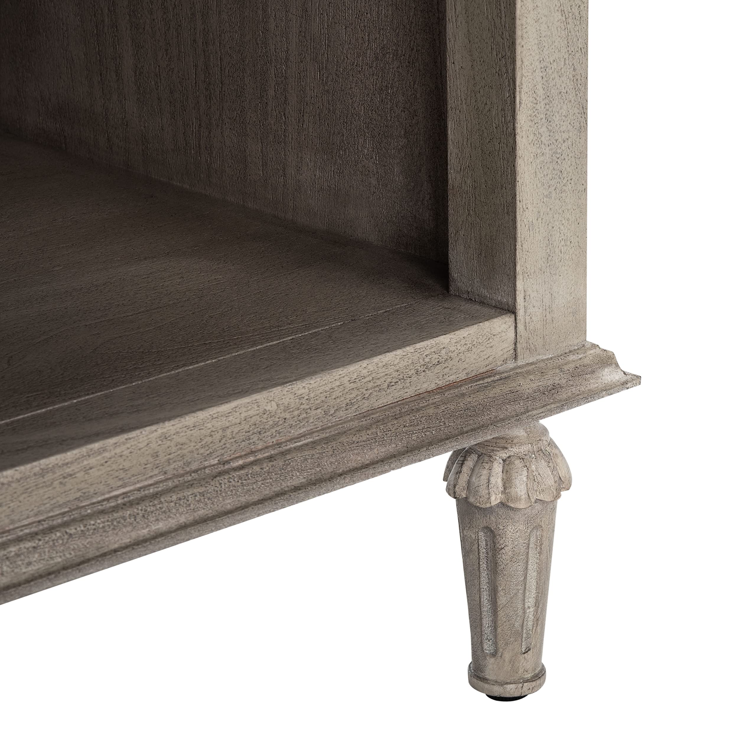 SAFAVIEH Couture Home Collection Lisabet Light Grey Wood Nightstand with 1 Drawer & 1 Shelf - Fully Assembled Bedside Table for Bedroom, Living Room, or Office